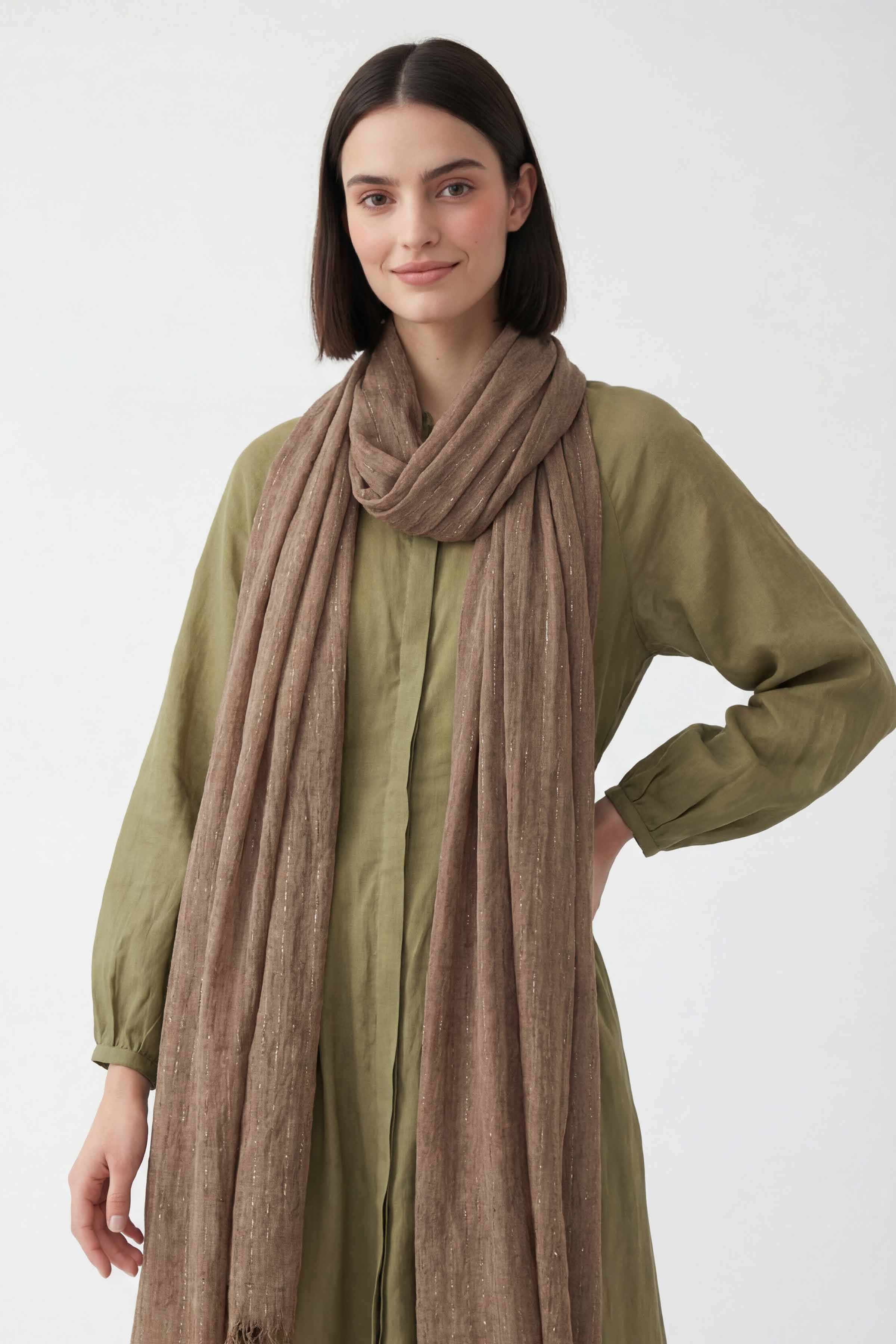 Coffee Women Scarf-443422117