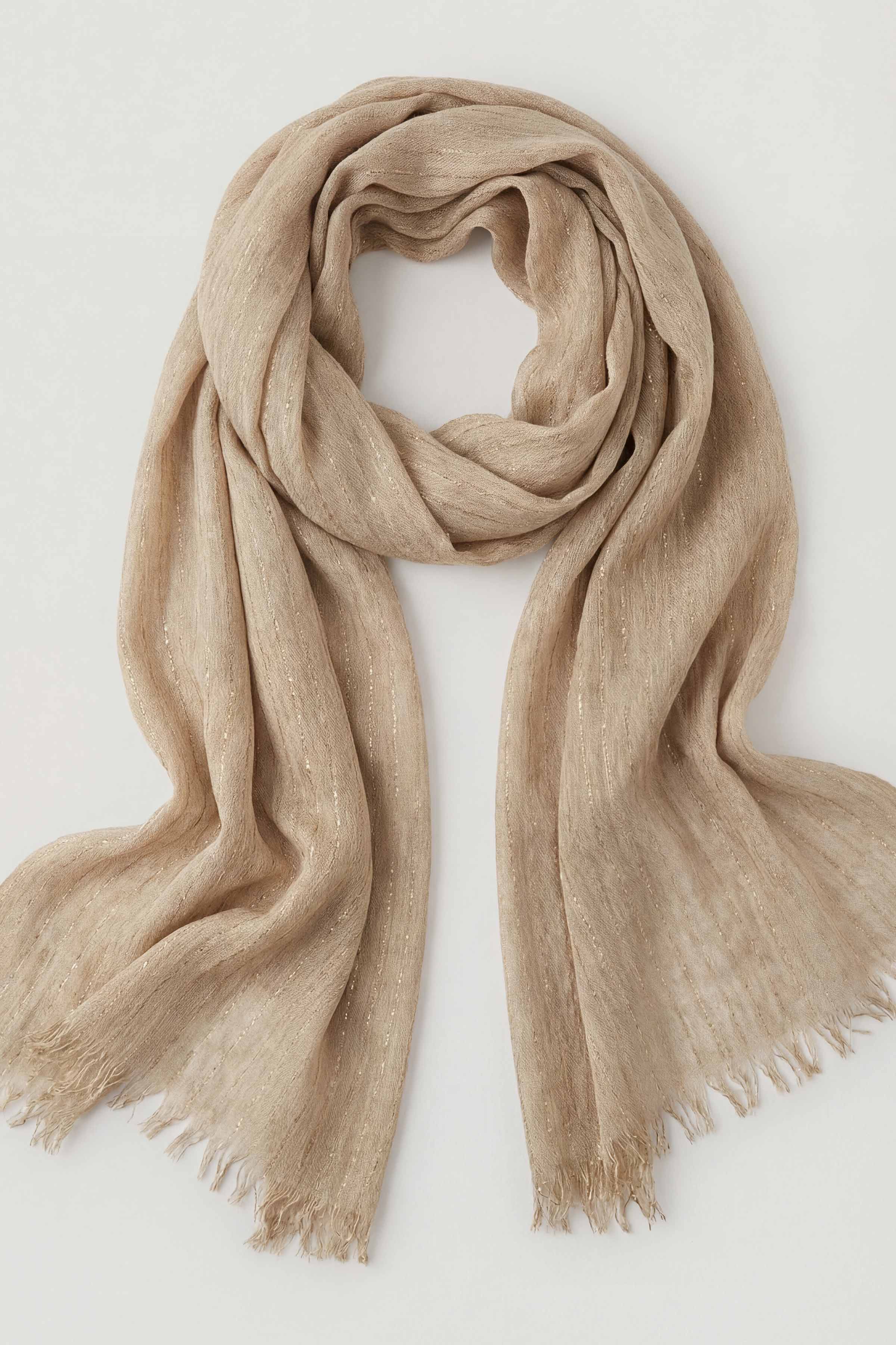 Beige Women Scarf-443422118