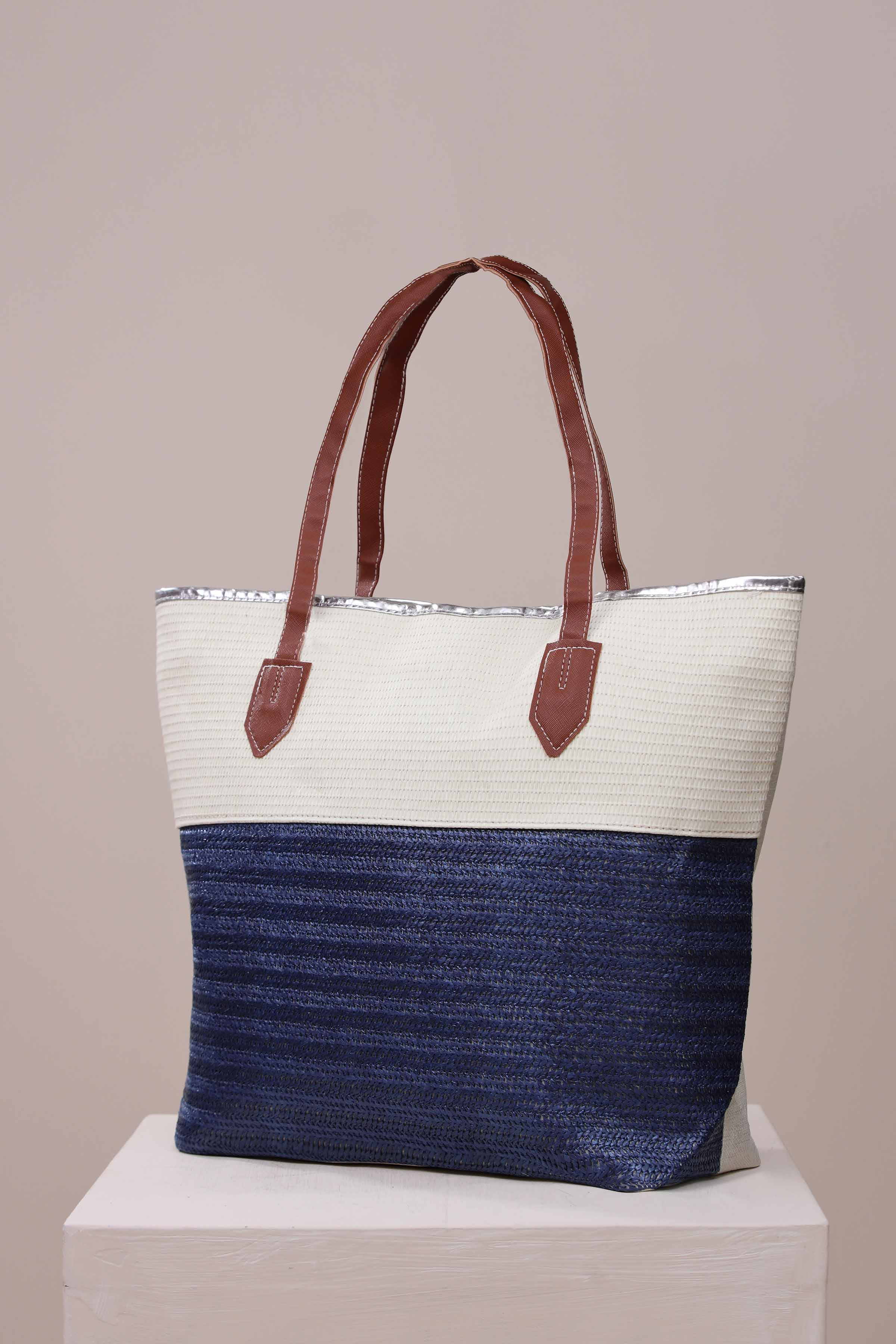 Navy Tote Bag-443482121 for Women - Bag Collection | Nishat | Shop Online