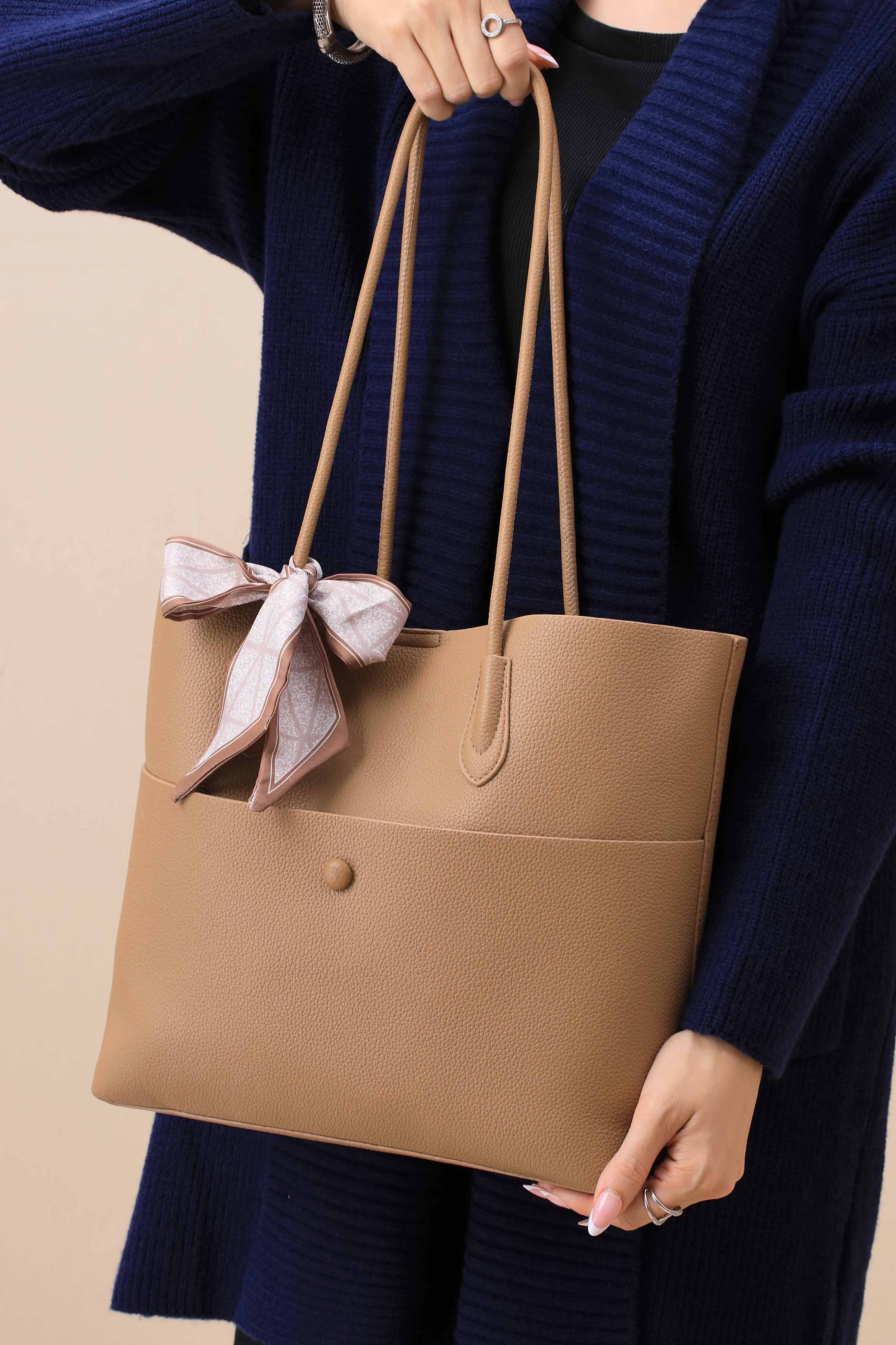 Tan Tote Bag-443622126-for Women - Bag Winter Collection | Nishat | Shop Online