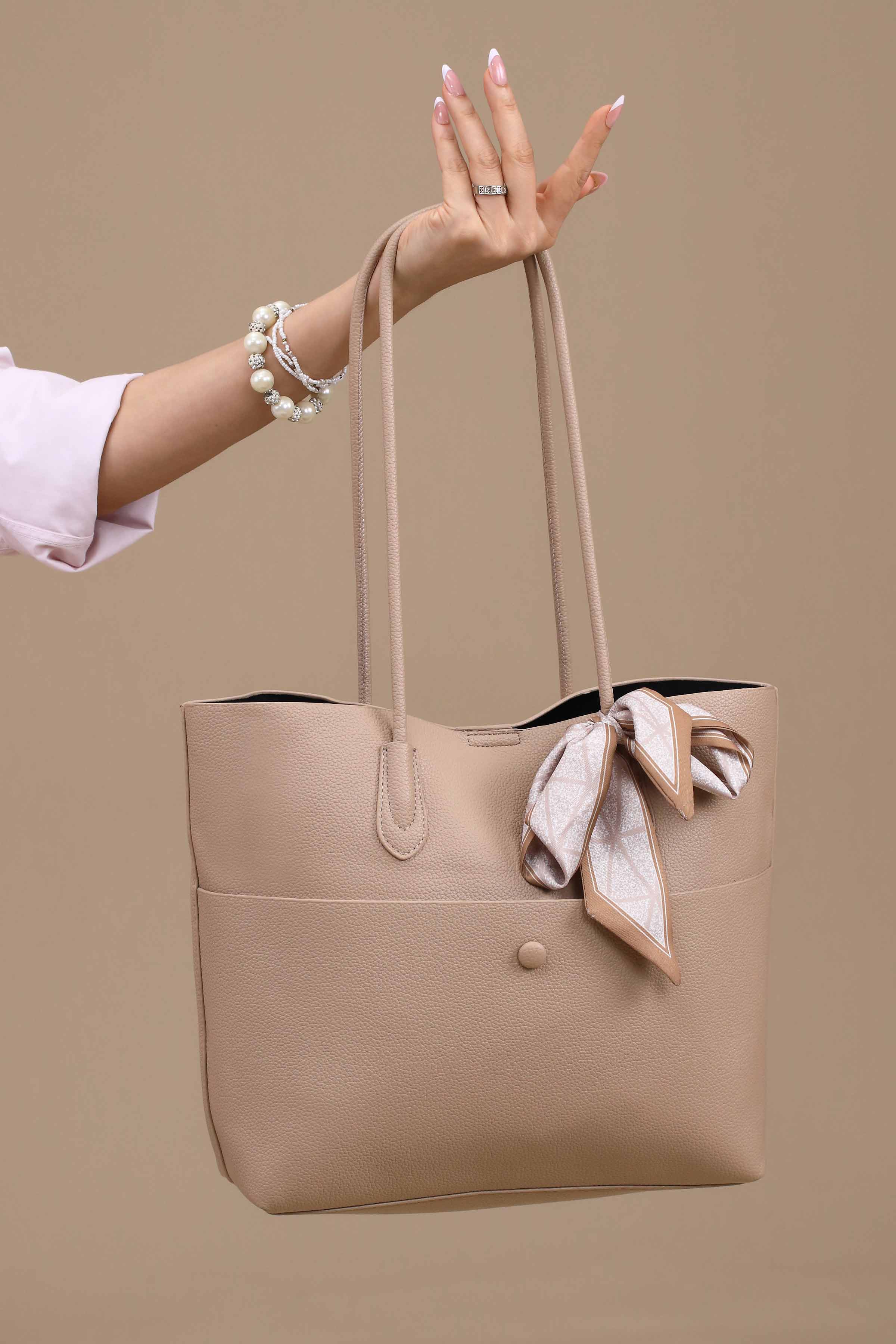 Khaki Tote Bag-443622130-for Women - Bag Winter Collection | Nishat | Shop Online