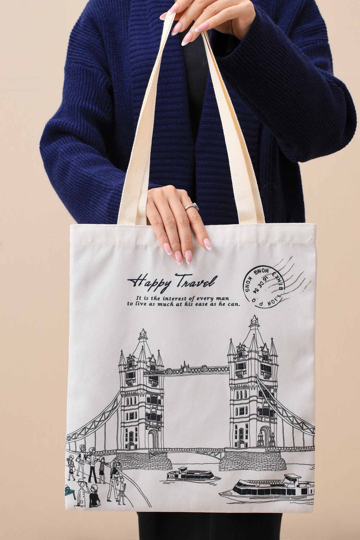 Off White Fabric Bag-443732107-for Women - Bag Winter Collection | Nishat | Shop Online