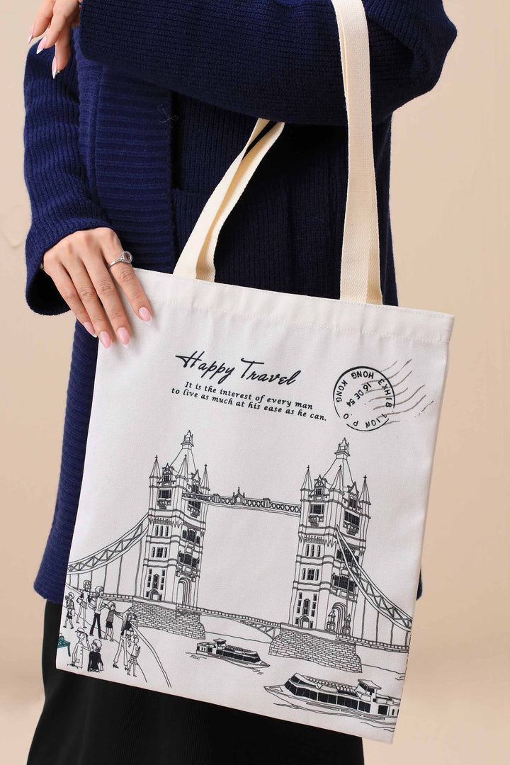 Off White Fabric Bag-443732107-for Women - Bag Winter Collection | Nishat | Shop Online