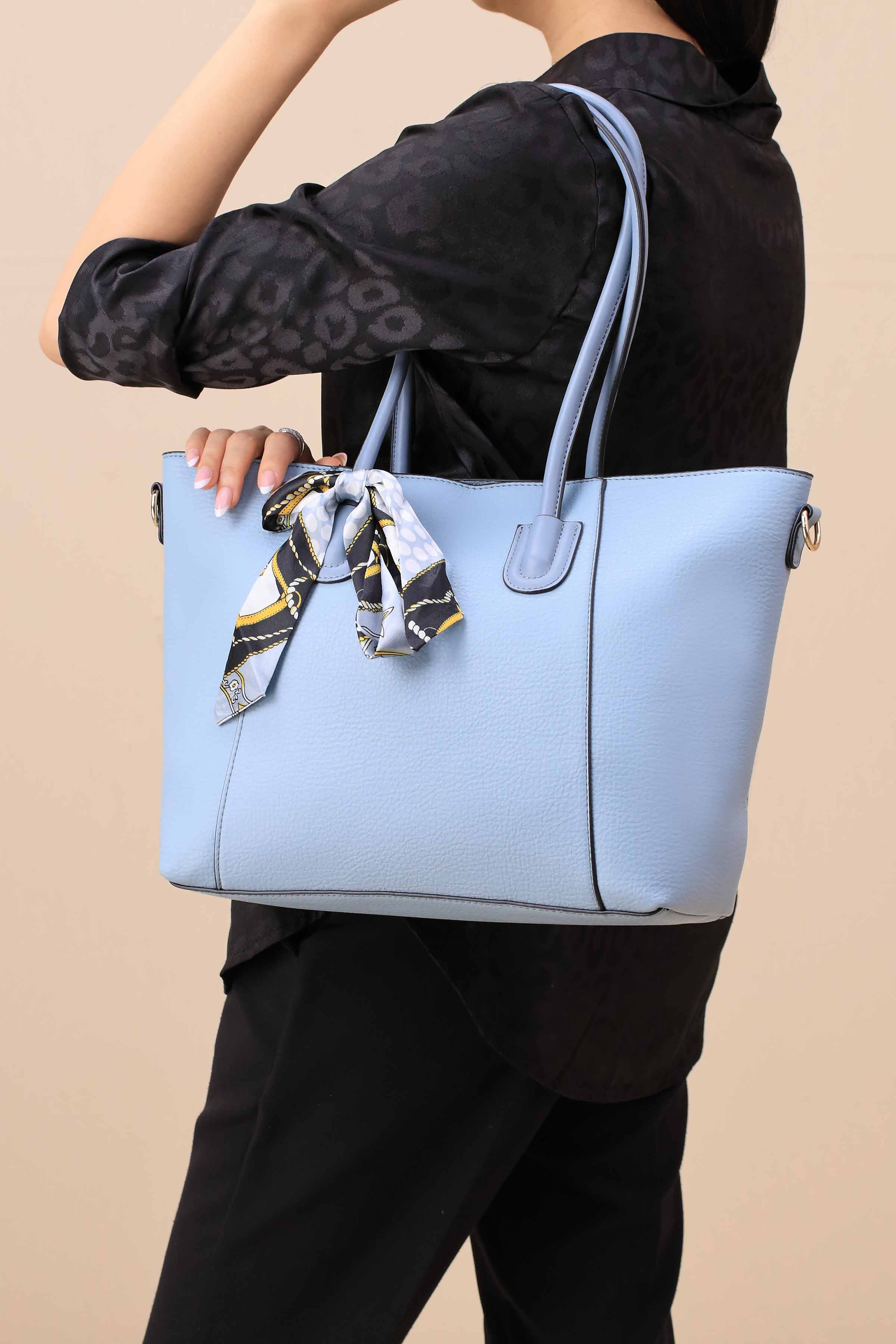 Grey Blue Shoulder Bag-444372111-for Women - Bag Winter Collection | Nishat | Shop Online