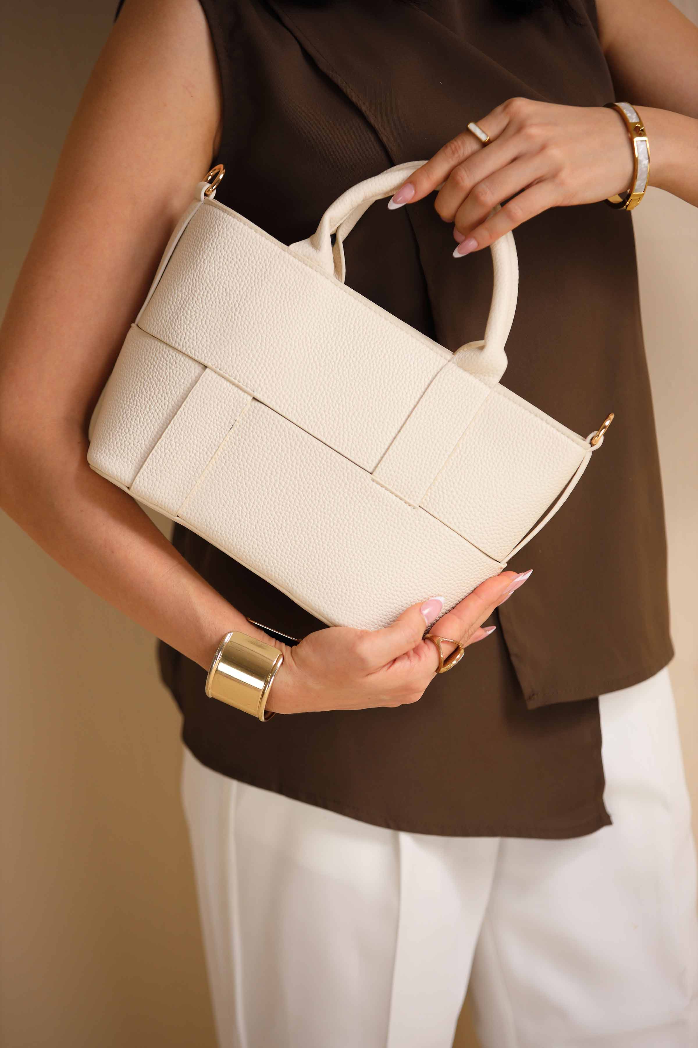 Off White Shoulder Bag-444392107 for Women - Bag Winter Collection | Nishat | Shop Online