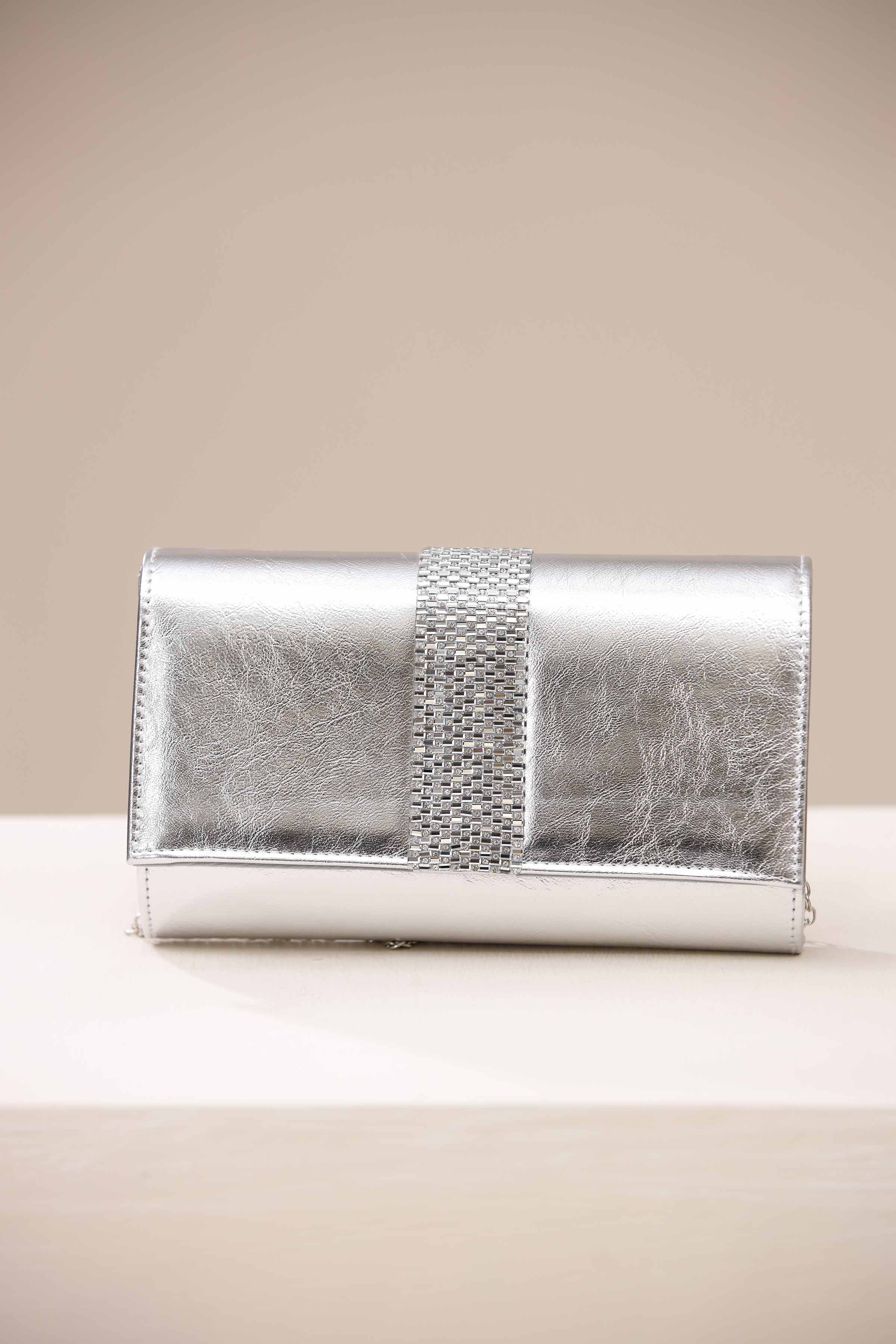 Silver Shoulder Bag-444582120 for Women - Bag Collection | Nishat | Shop Online