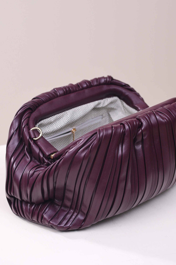 Wine Shoulder Bag-444622122 for Women - Bag Collection | Nishat | Shop Online