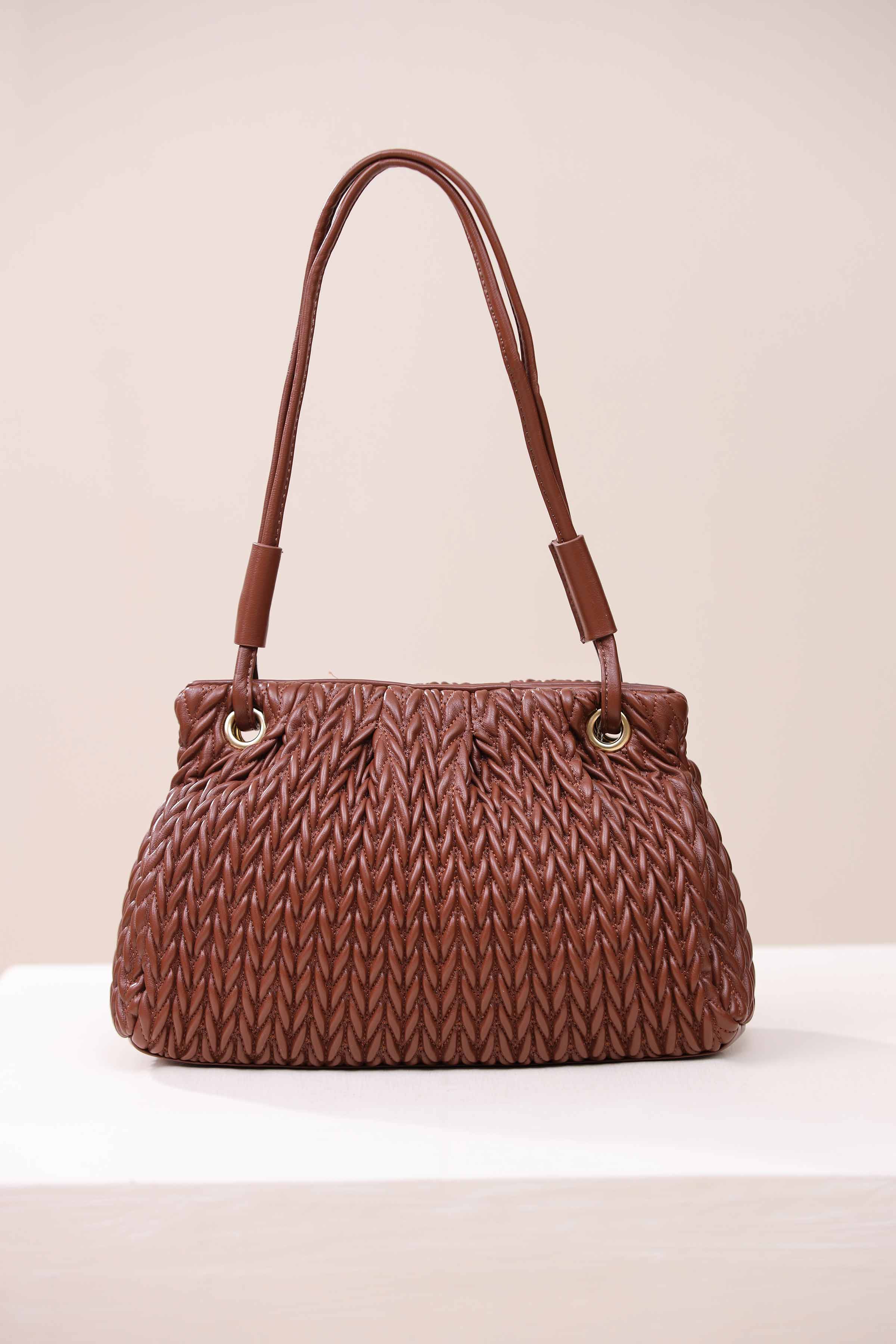 Brown Shoulder Bag-444632113 for Women - Bag Collection | Nishat | Shop Online