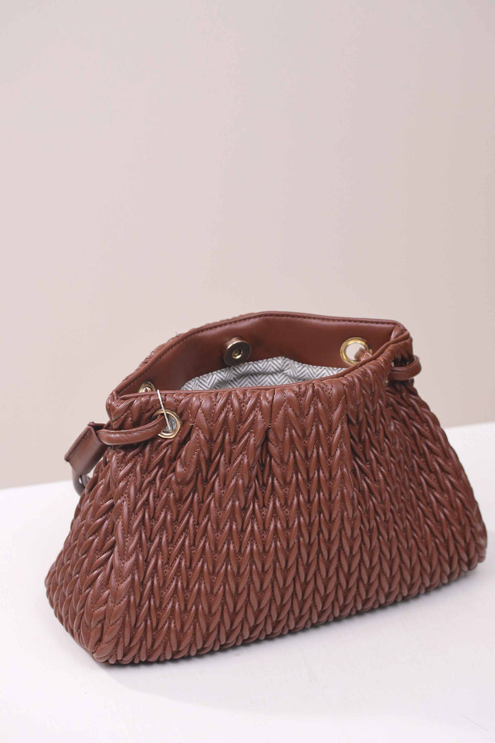 Brown Shoulder Bag-444632113 for Women - Bag Collection | Nishat | Shop Online