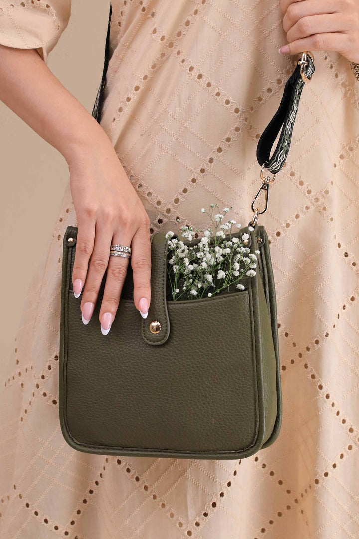 Green Shoulder Bag-444762104-for Women - Bag Winter Collection | Nishat | Shop Online