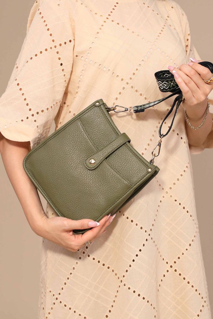 Green Shoulder Bag-444762104-for Women - Bag Winter Collection | Nishat | Shop Online