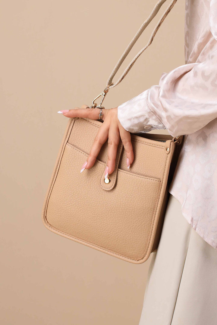 Beige Shoulder Bag-444762118-for Women - Bag Winter Collection | Nishat | Shop Online