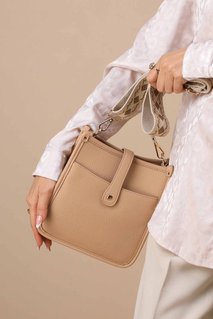 Beige Shoulder Bag-444762118-for Women - Bag Winter Collection | Nishat | Shop Online