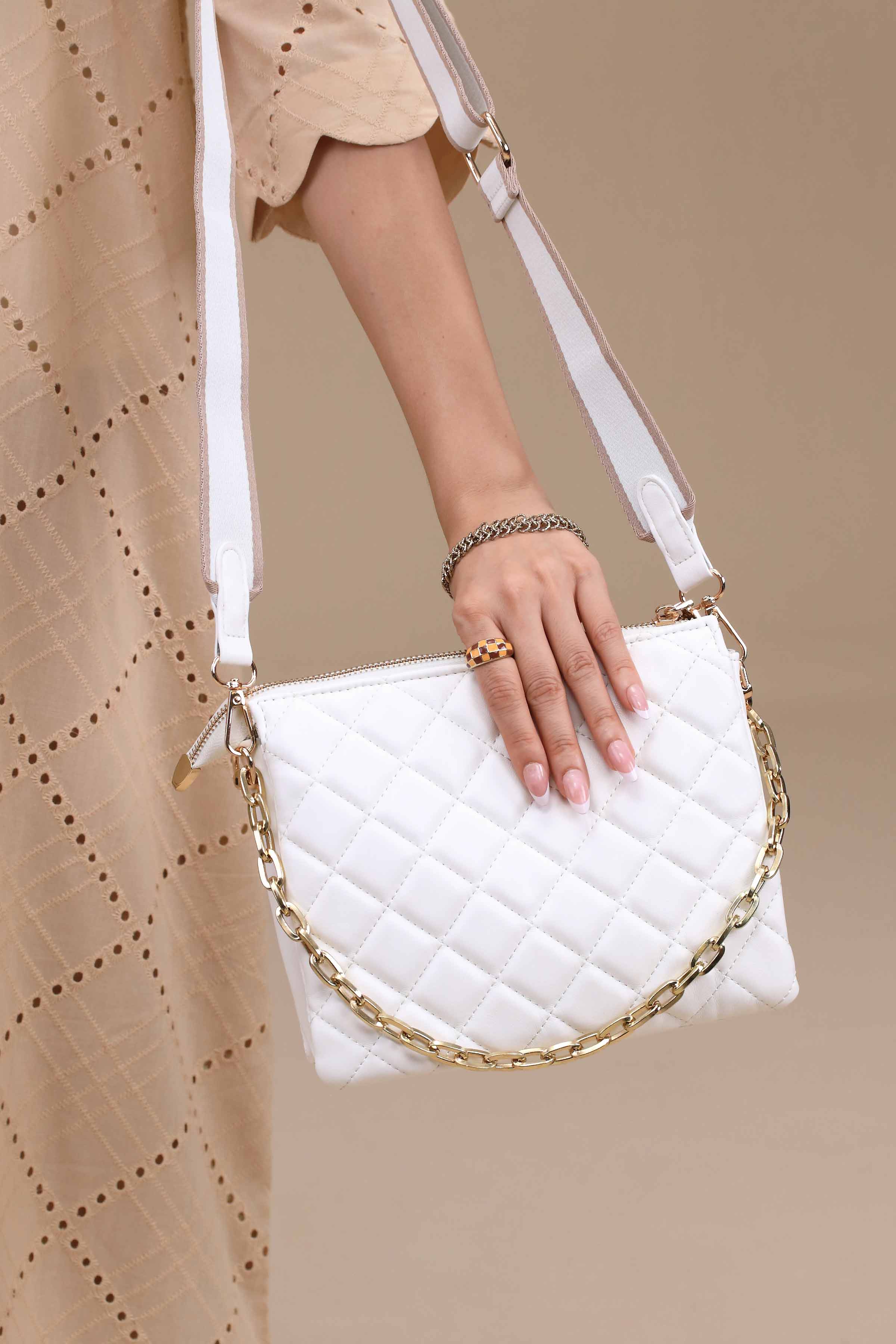 Off White Shoulder Bag-444772107-for Women - Bag Winter Collection | Nishat | Shop Online