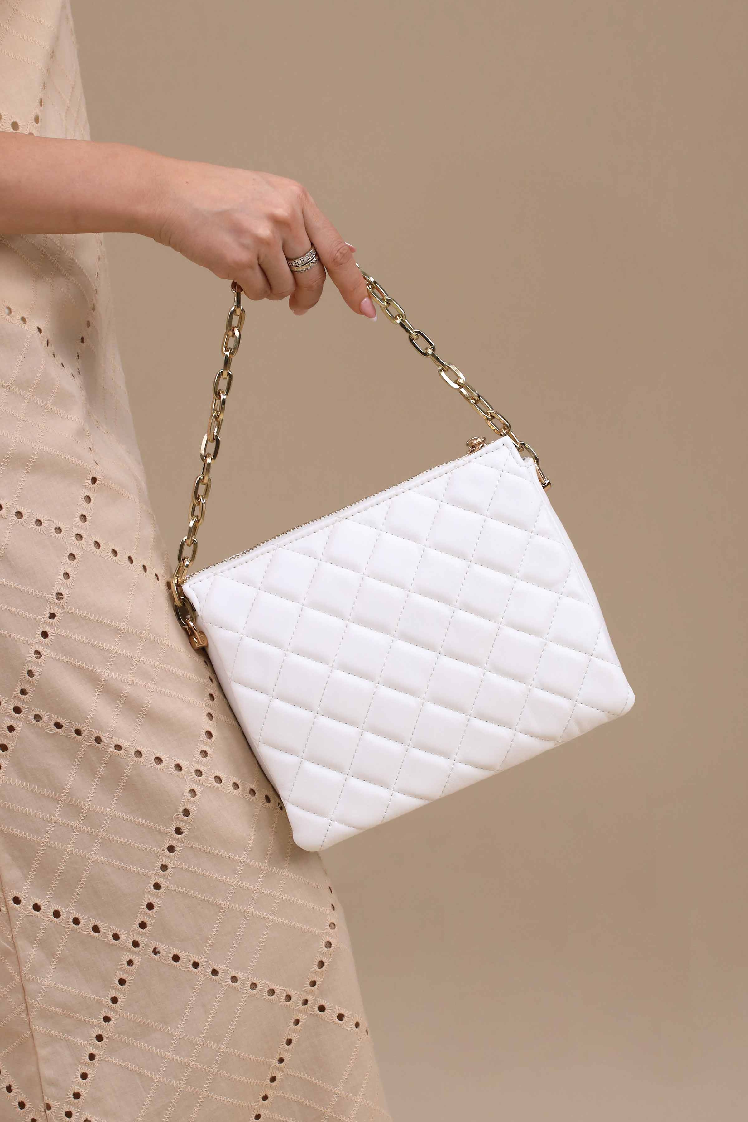 Off White Shoulder Bag-444772107-for Women - Bag Winter Collection | Nishat | Shop Online