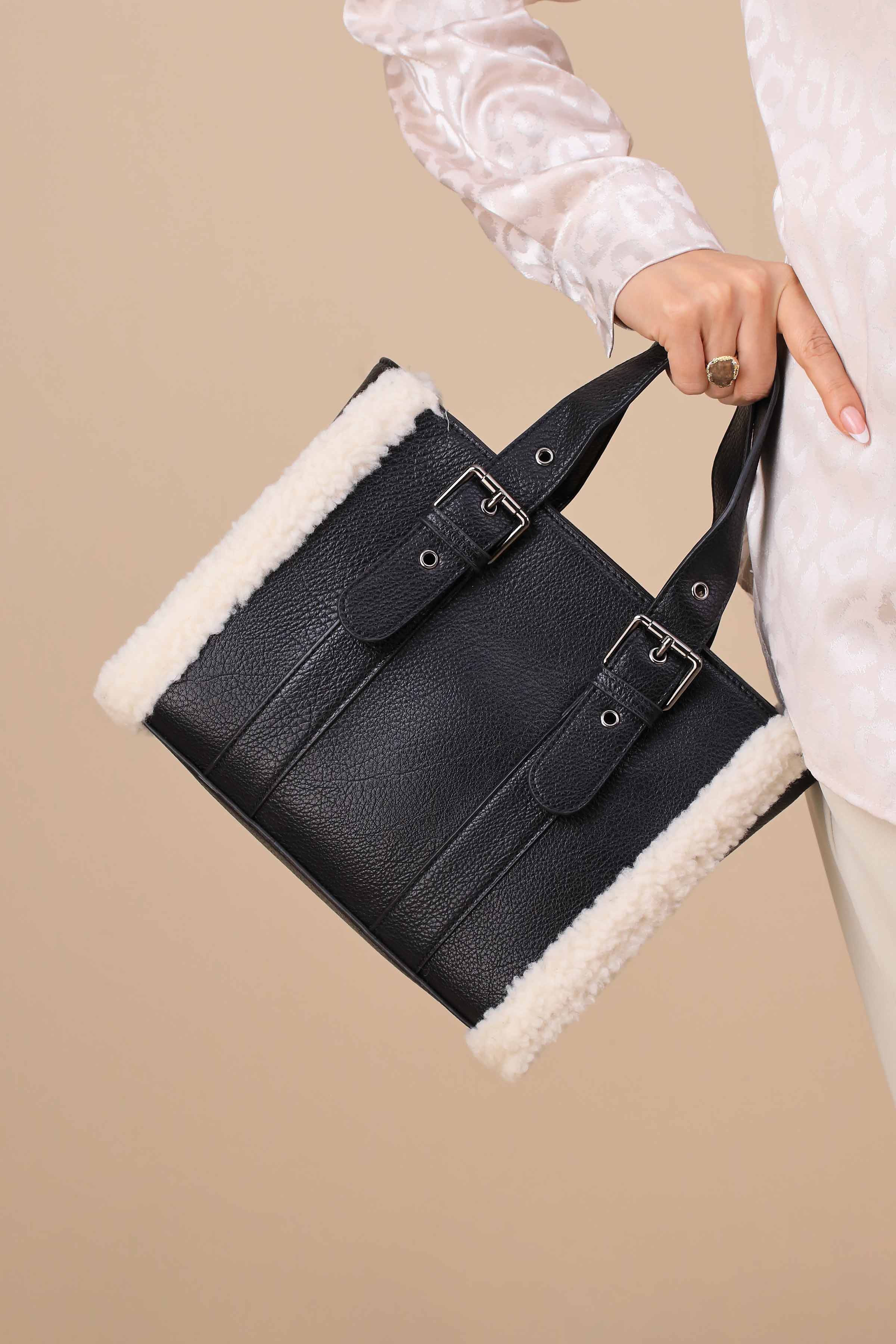 Black Tote Bag-444792103-for Women - Bag Winter Collection | Nishat | Shop Online