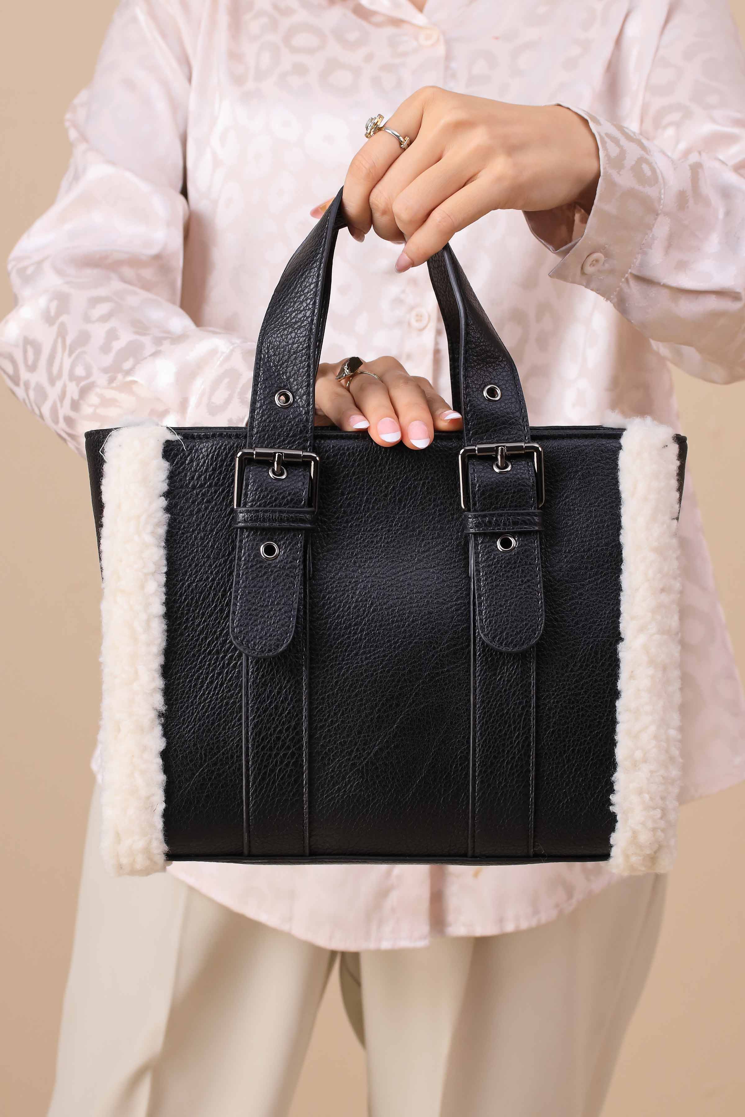 Black Tote Bag-444792103-for Women - Bag Winter Collection | Nishat | Shop Online