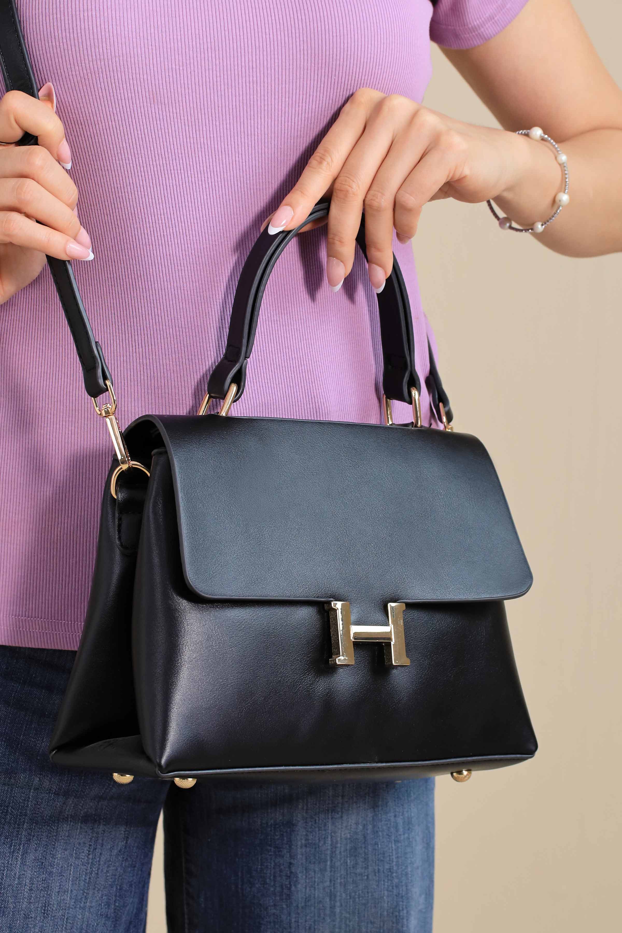 Black Shoulder Bag-444812103 for Women - Bag Winter Collection | Nishat | Shop Online