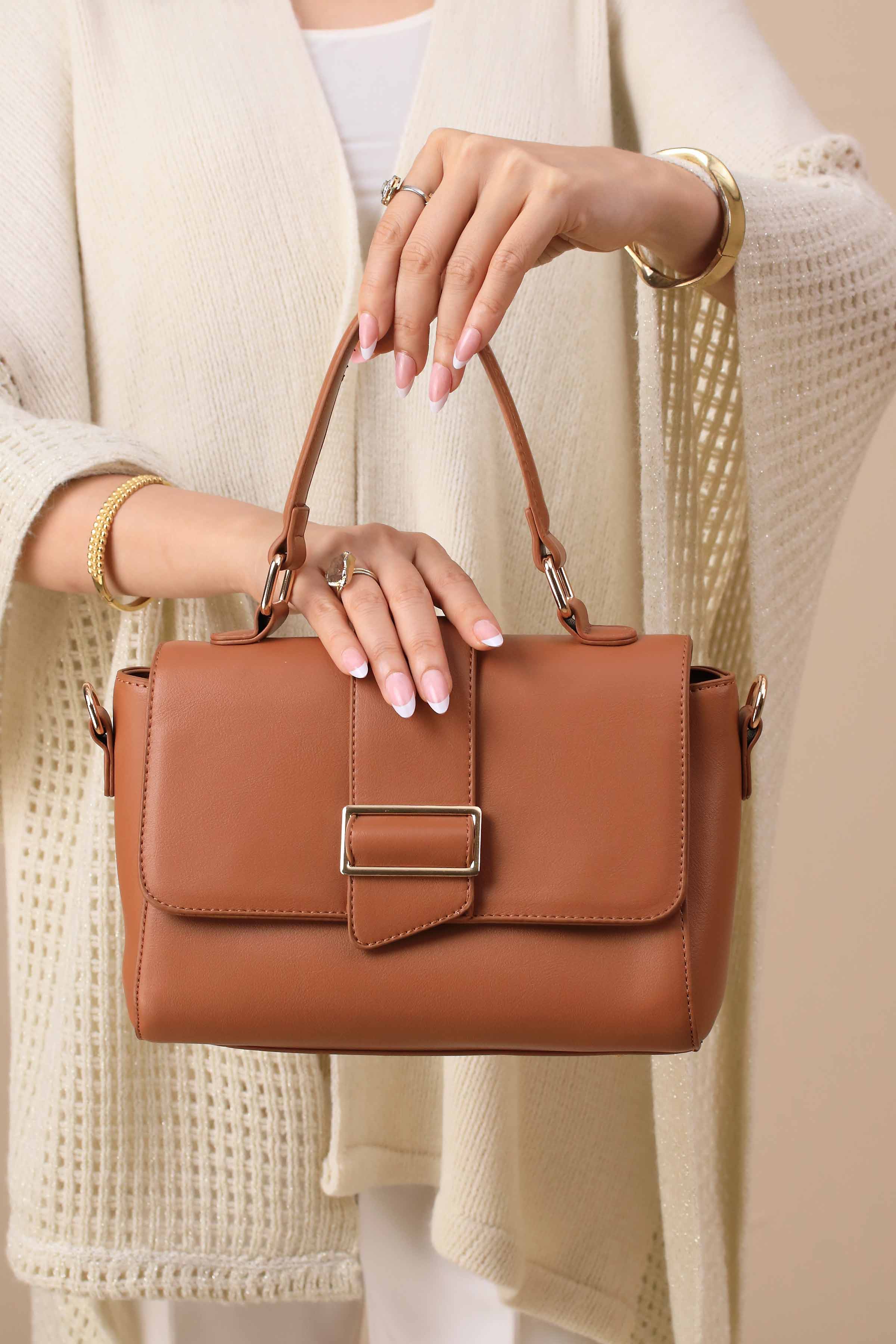 Brown Shoulder Bag-444822113-for Women - Bag Winter Collection | Nishat | Shop Online