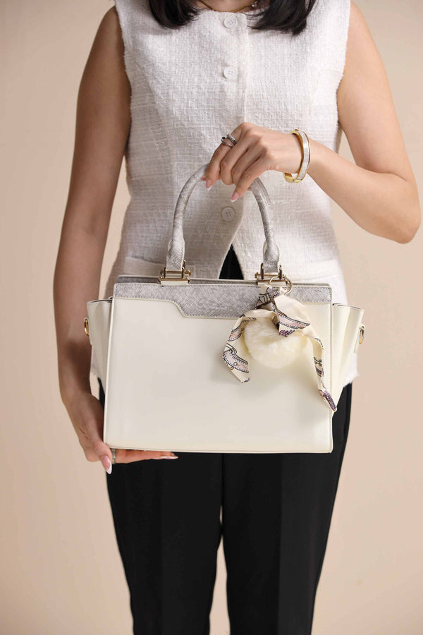 White Shoulder Bag-444842112 for Women - Bag Winter Collection | Nishat | Shop Online