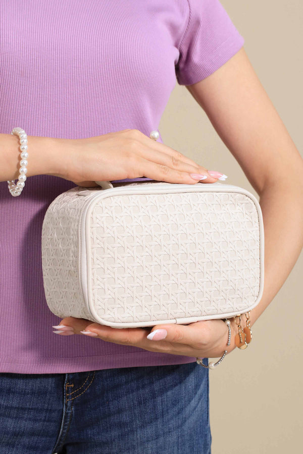 White Vanity Bag-444882112 for Women - Bag Winter Collection | Nishat | Shop Online