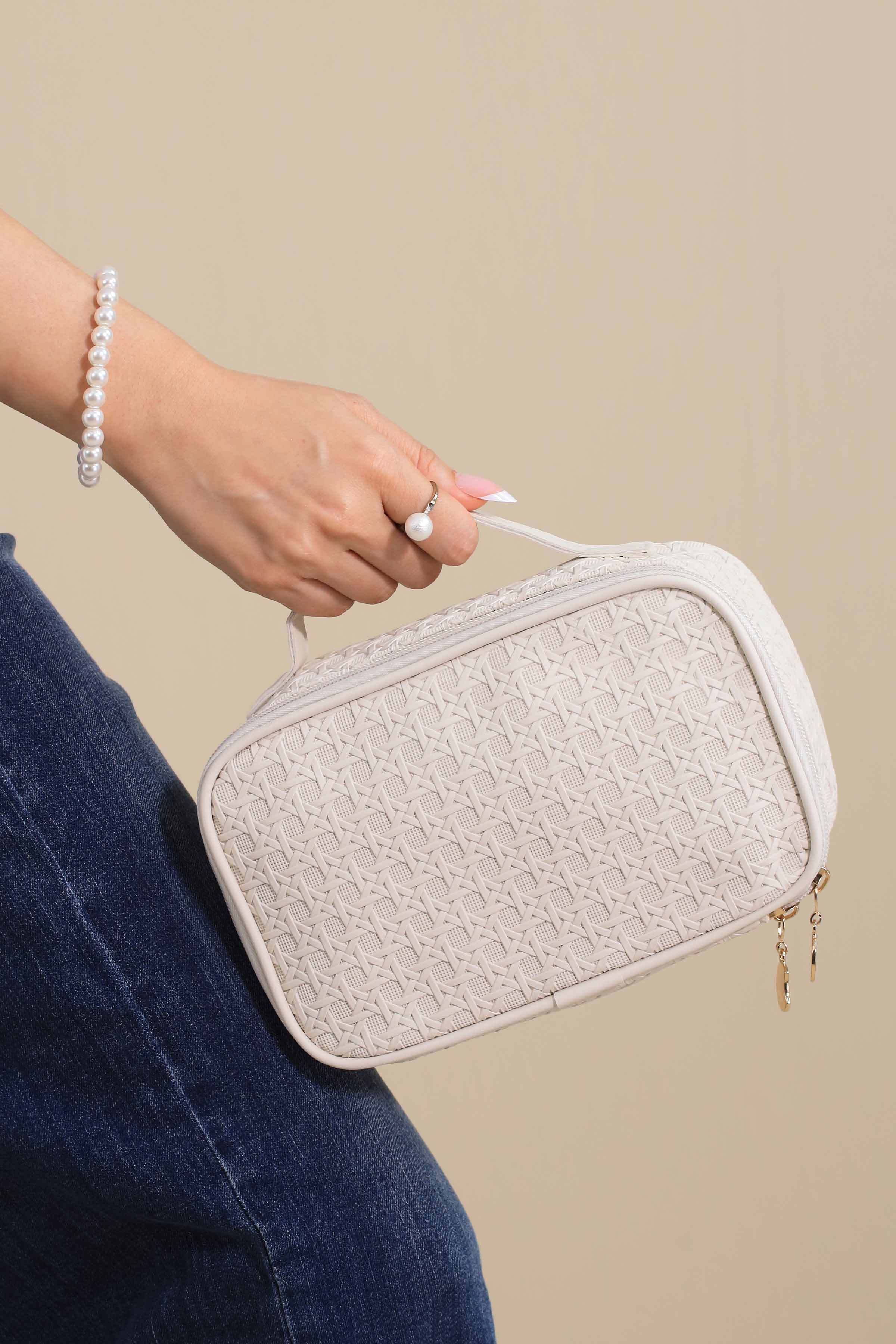 White Vanity Bag-444882112 for Women - Bag Winter Collection | Nishat | Shop Online