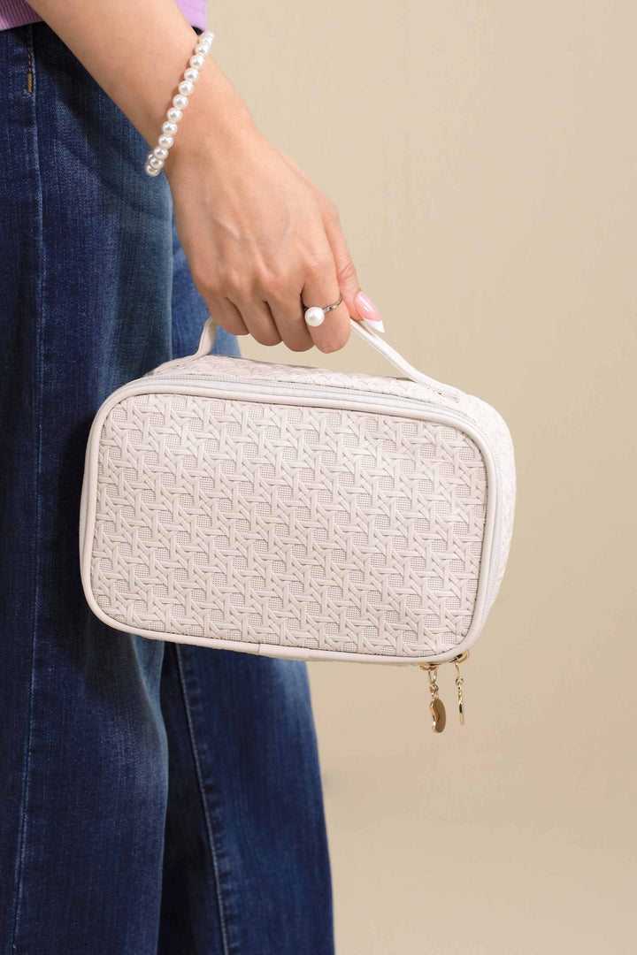 White Vanity Bag-444882112 for Women - Bag Winter Collection | Nishat | Shop Online