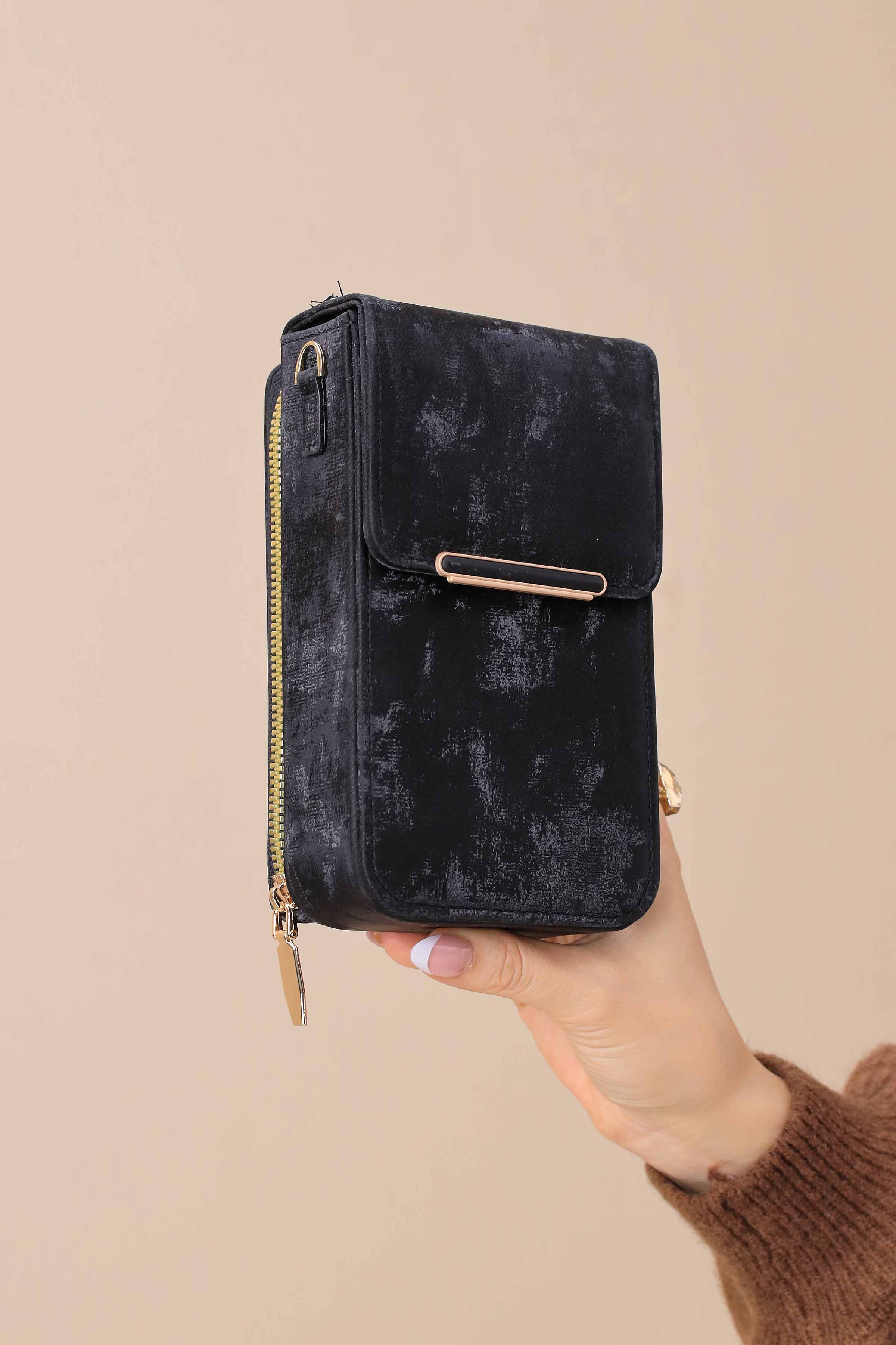 Black Phone Bag-444922103-for Women - Bag Winter Collection | Nishat | Shop Online