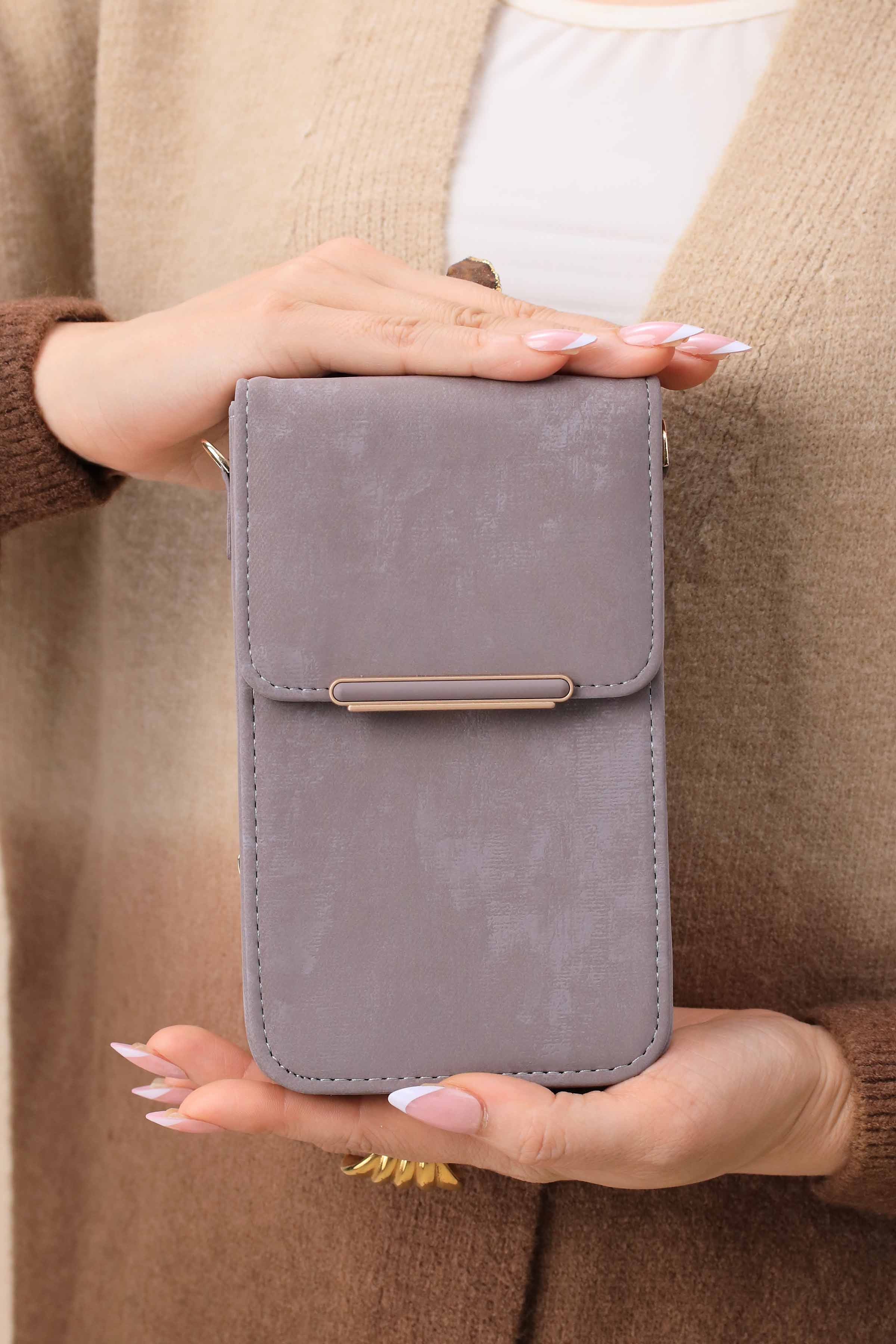Grey Phone Bag-444922111-for Women - Bag Winter Collection | Nishat | Shop Online