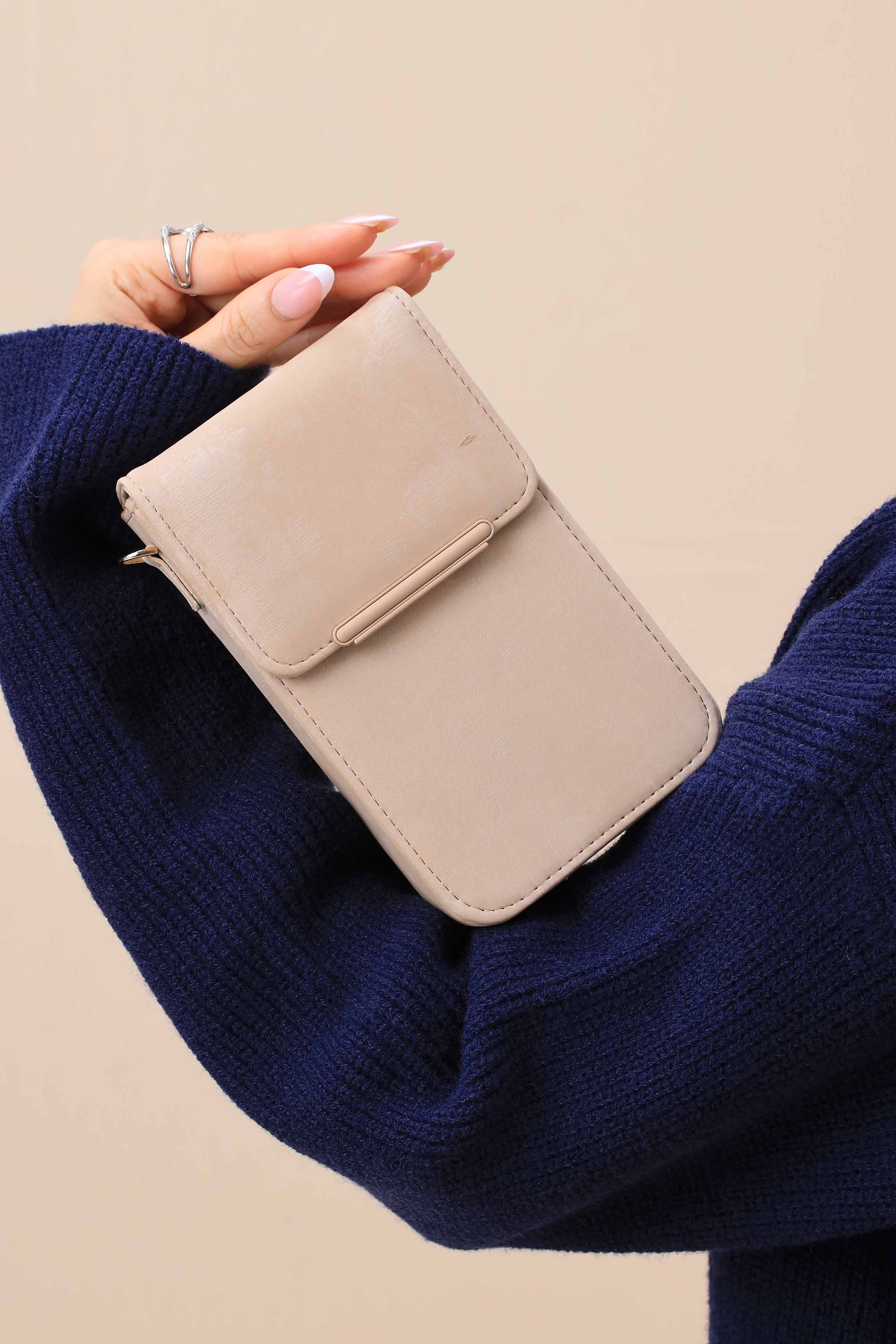 Beige Phone Bag-444922118-for Women - Bag Winter Collection | Nishat | Shop Online