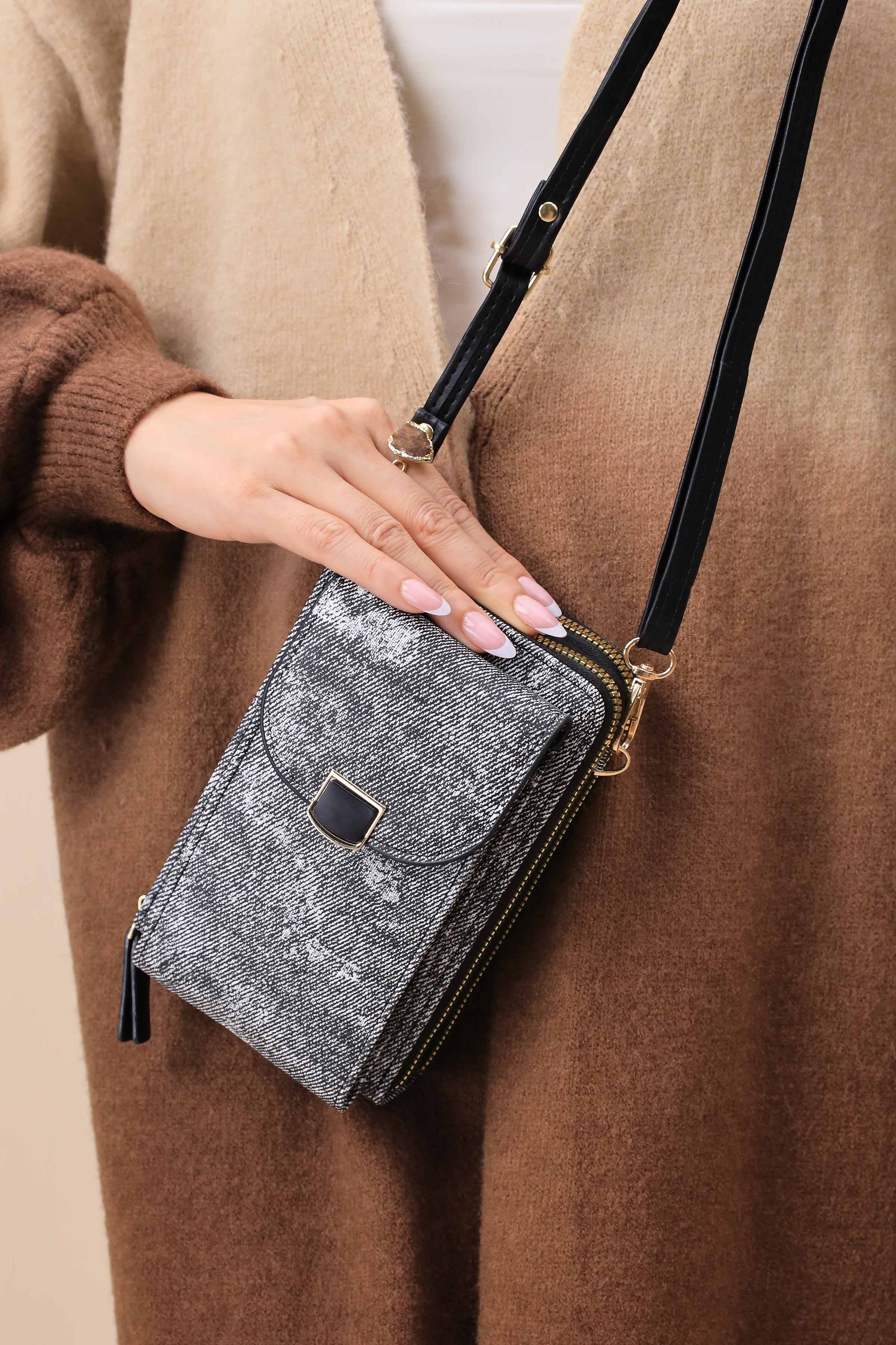 Grey Phone Bag-444962111-for Women - Bag Winter Collection | Nishat | Shop Online