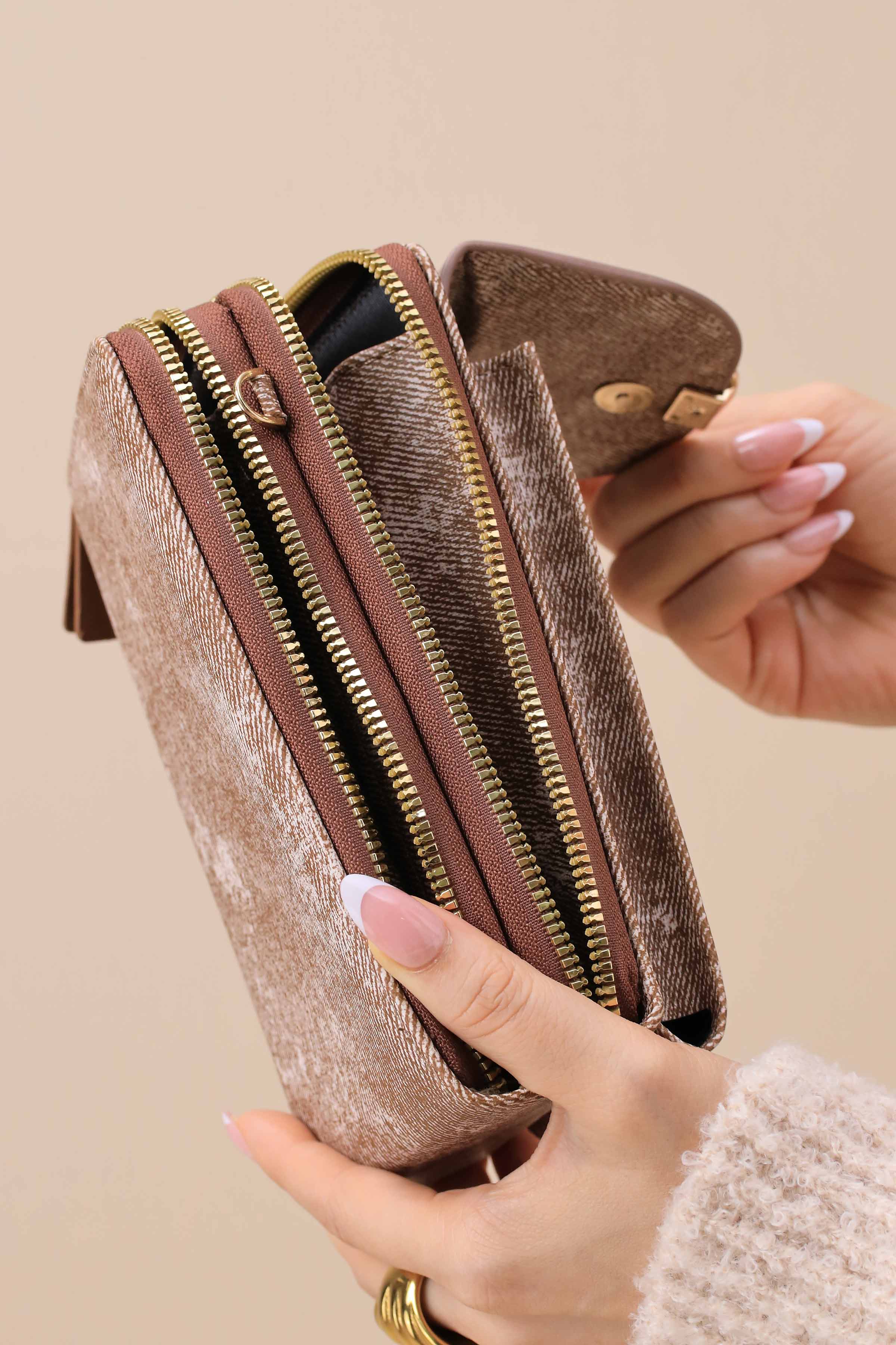 Brown Phone Bag-444962113-for Women - Bag Winter Collection | Nishat | Shop Online