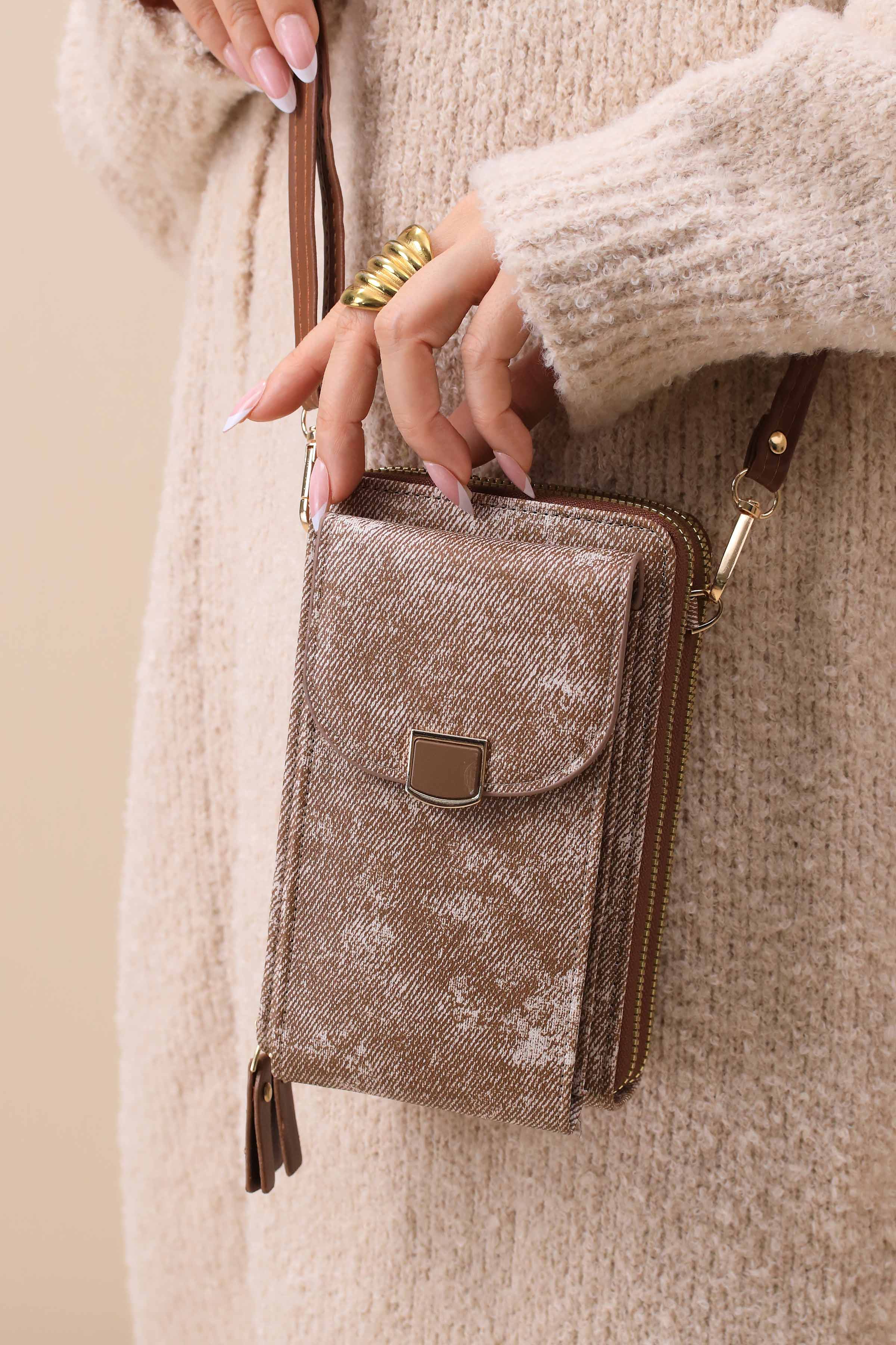 Brown Phone Bag-444962113-for Women - Bag Winter Collection | Nishat | Shop Online