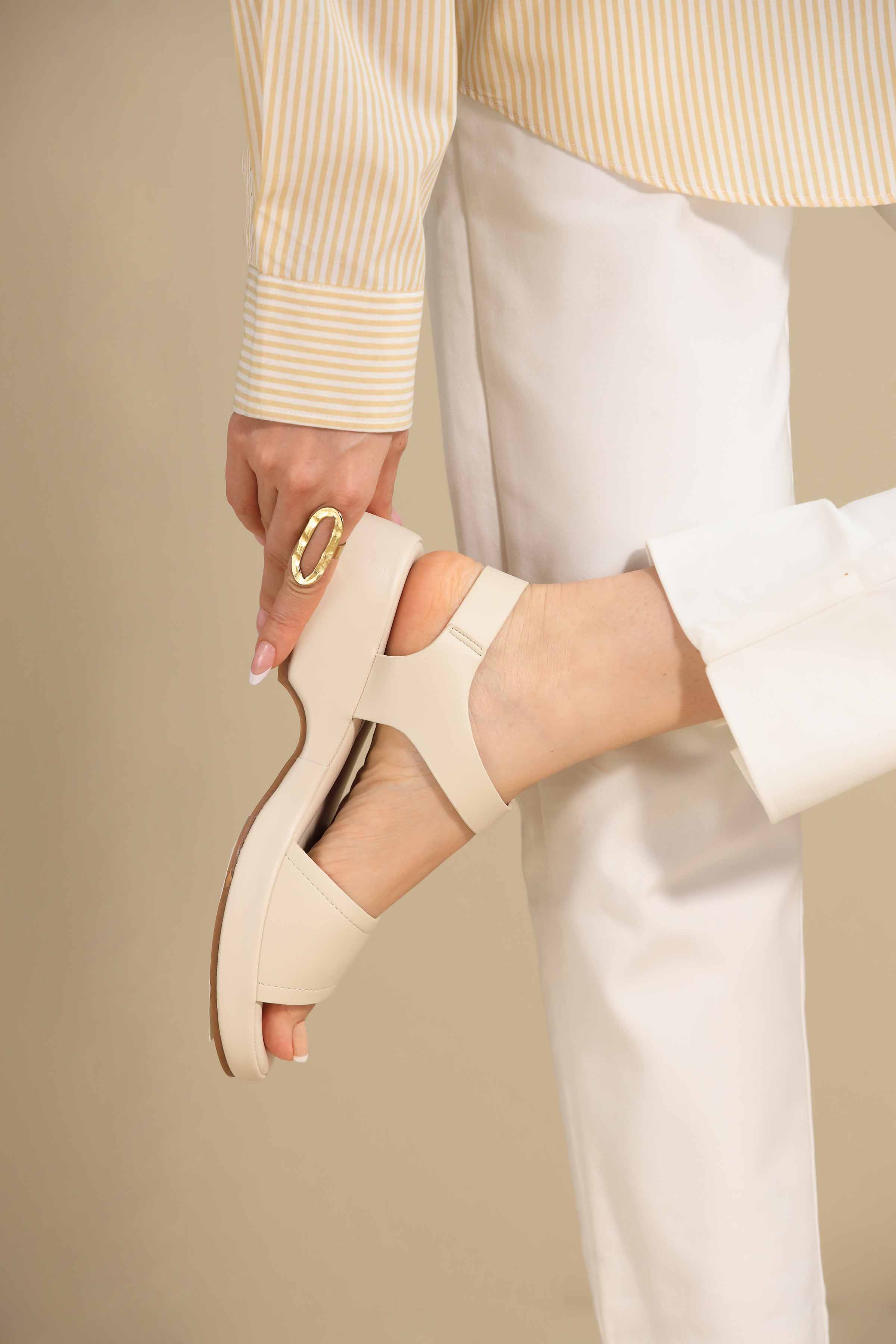 Off White Sandals-445162907 -  for Women - Shoes Collection | Nishat | Shop Online