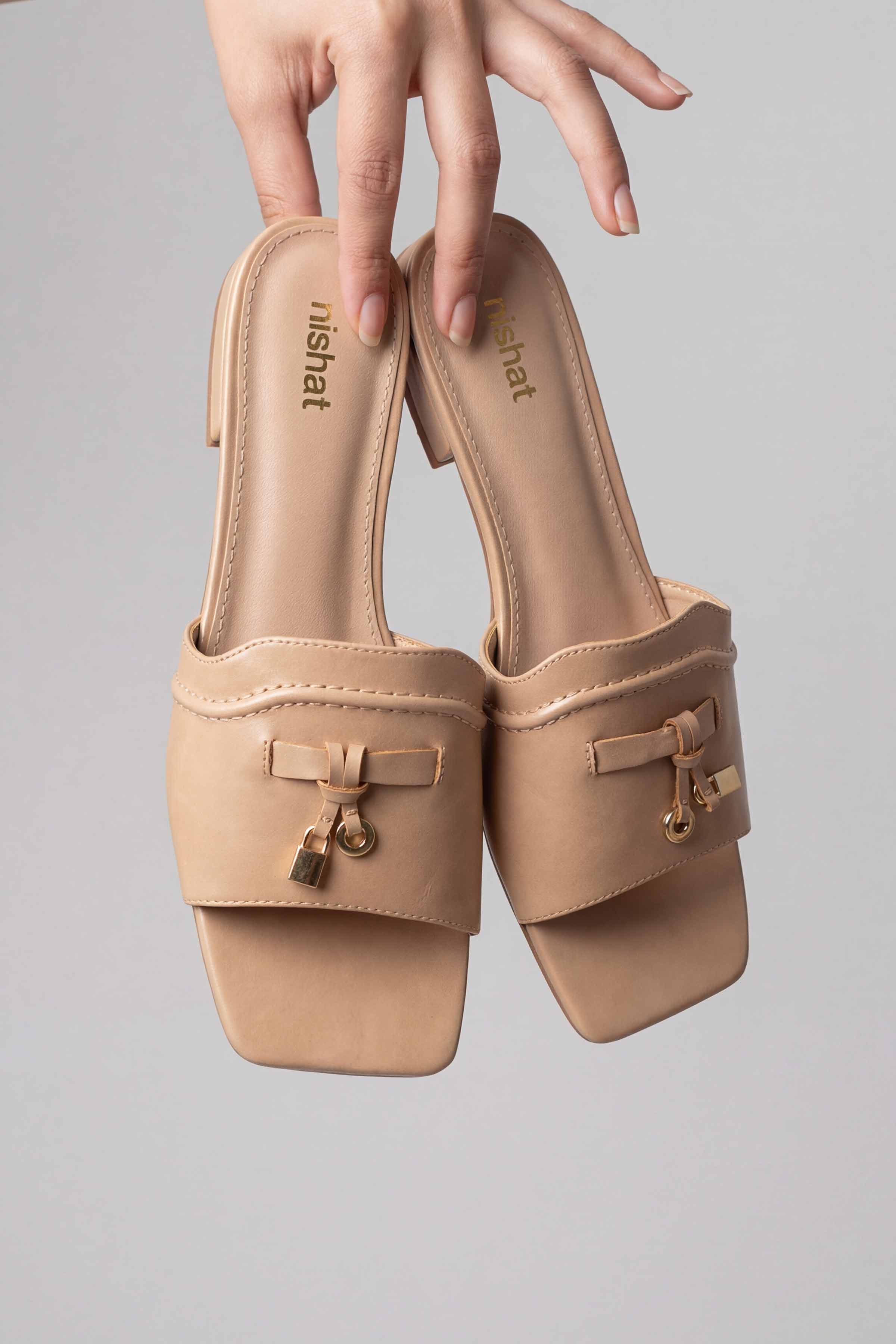 Beige Chappal-445182918 for Women - Fashion Collection | Nishat | Shop Online