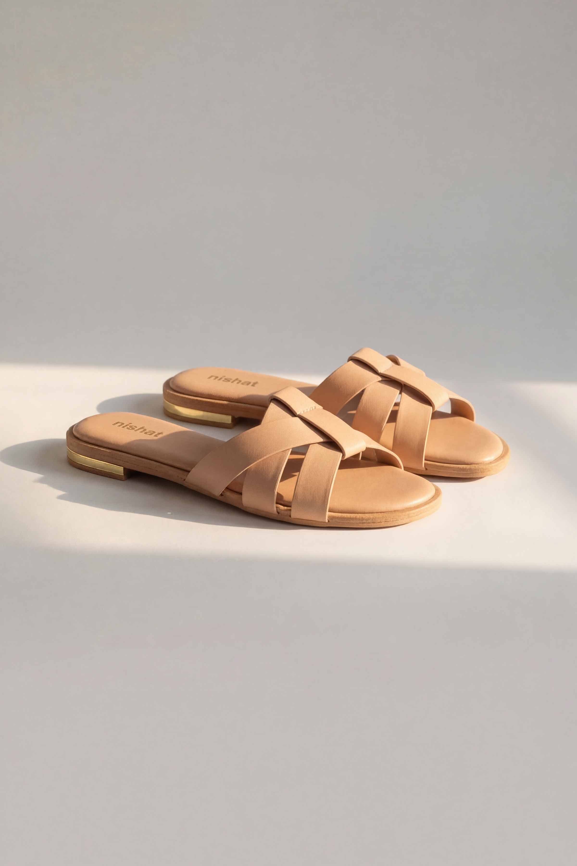 Beige Chappal-445202918 for Women - Fashion Collection | Nishat | Shop Online