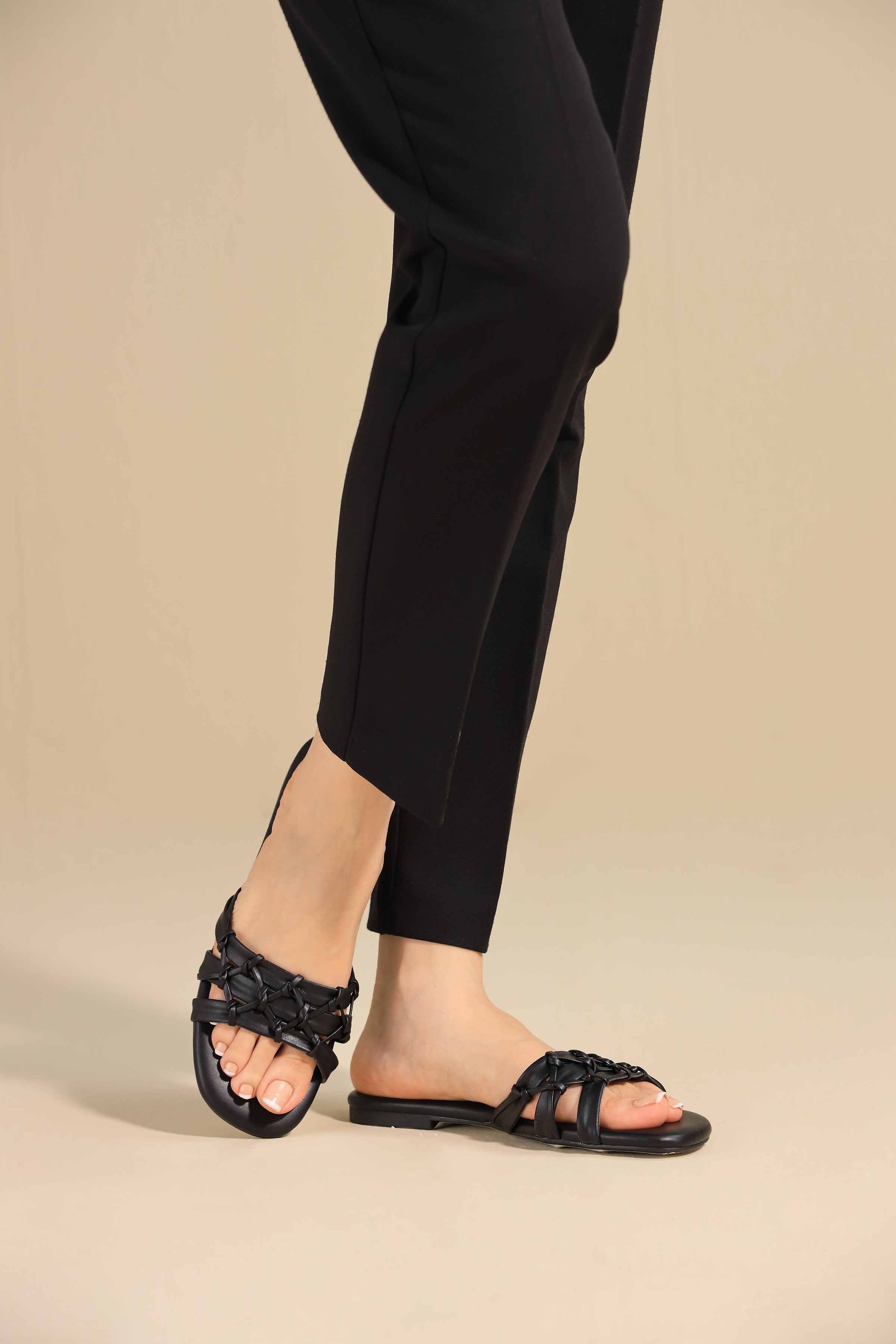 Black Chappal-445222903 -  for Women - Shoes Collection | Nishat | Shop Online