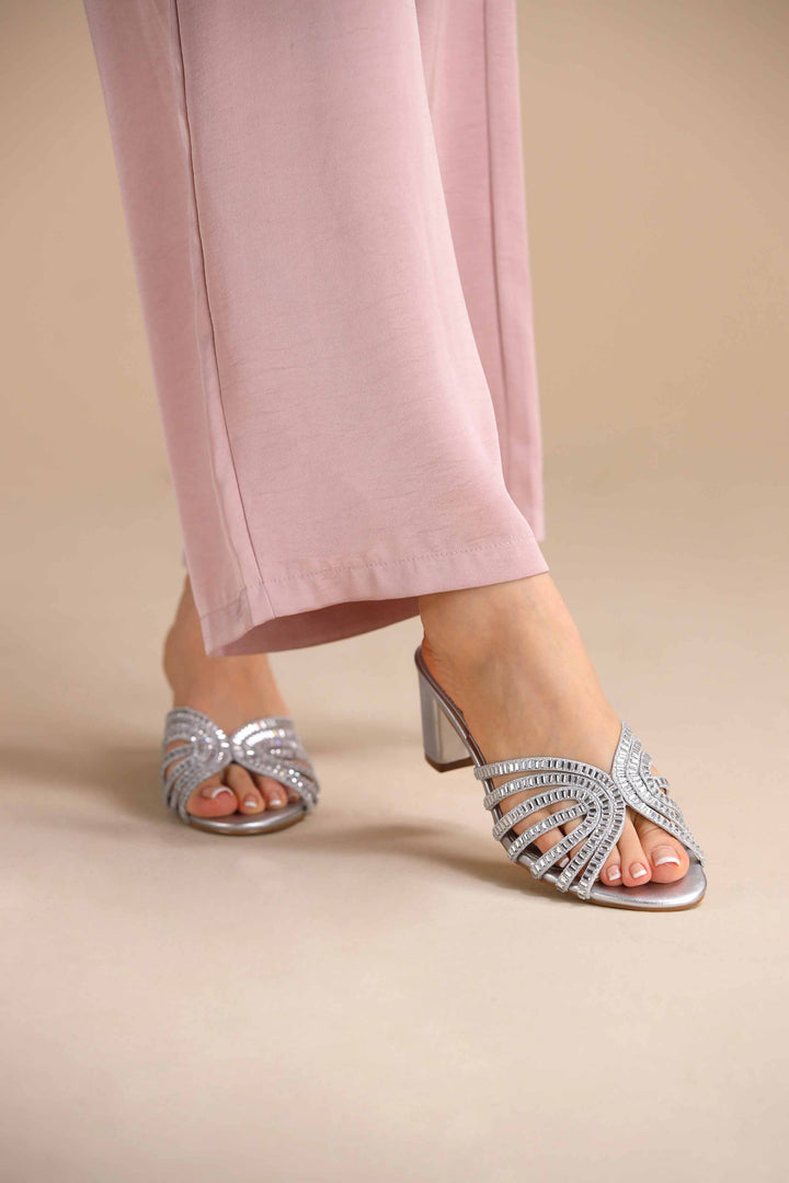 Silver Block Heels-445272920 -  for Women - Shoes Collection | Nishat | Shop Online