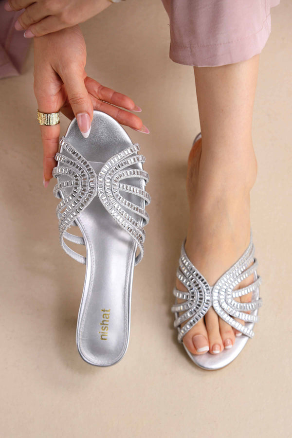 Silver Block Heels-445272920 -  for Women - Shoes Collection | Nishat | Shop Online