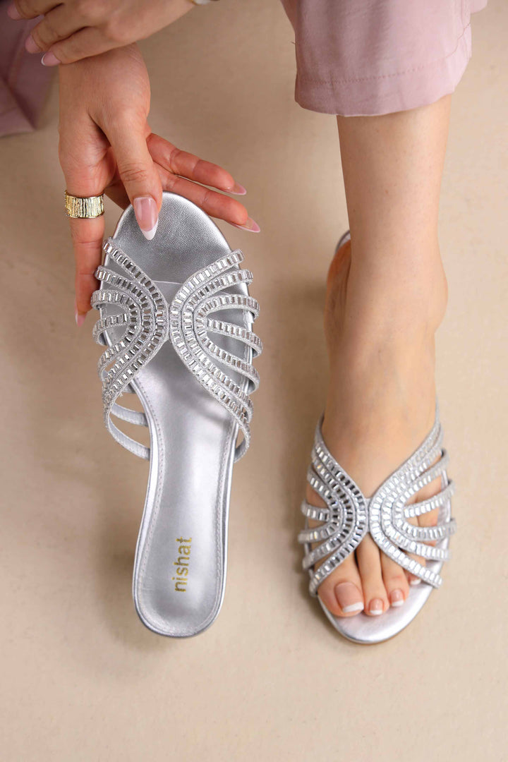 Silver Block Heels-445272920 -  for Women - Shoes Collection | Nishat | Shop Online