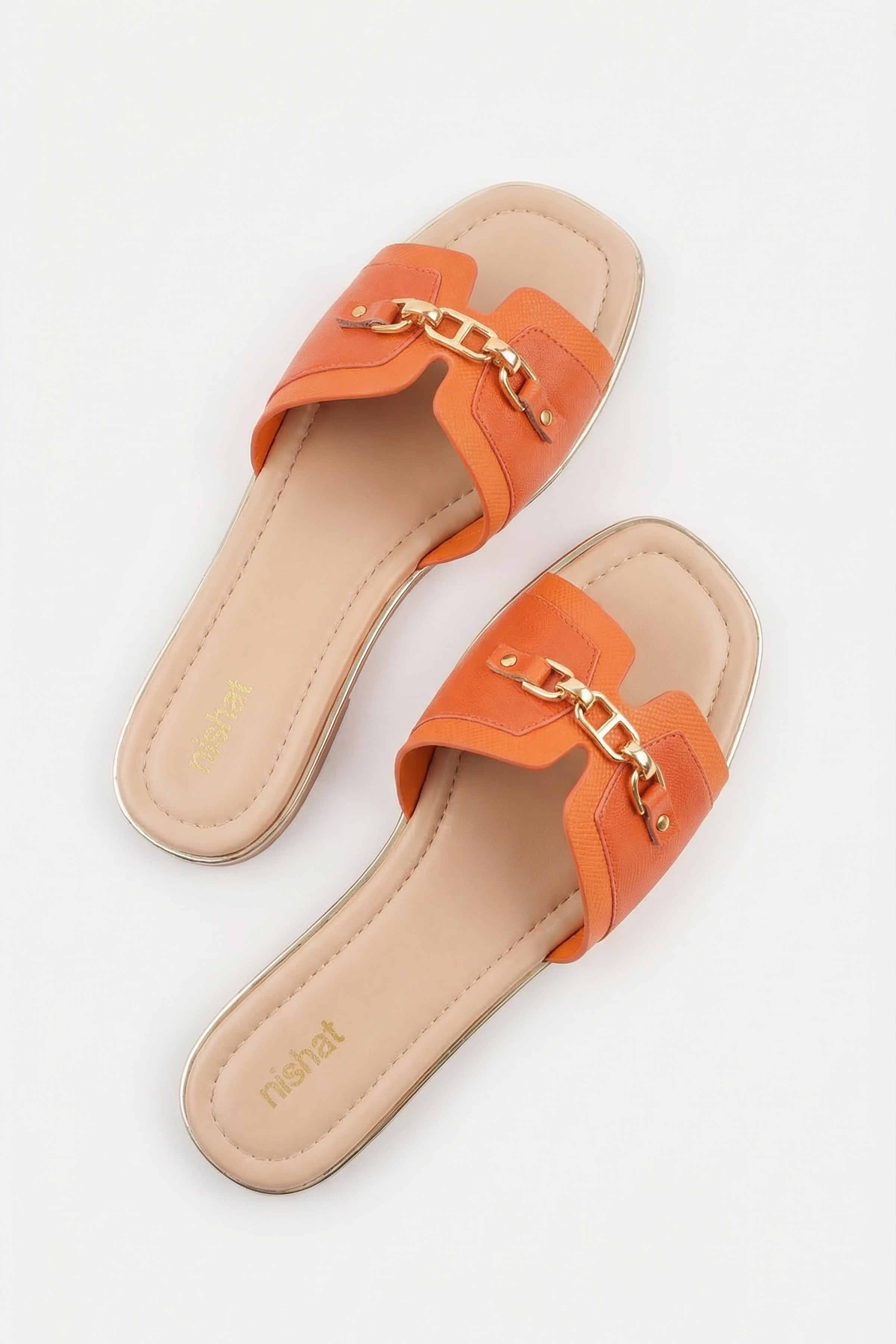 Orange Chappal-445382906 for Women - Fashion Collection | Nishat | Shop Online
