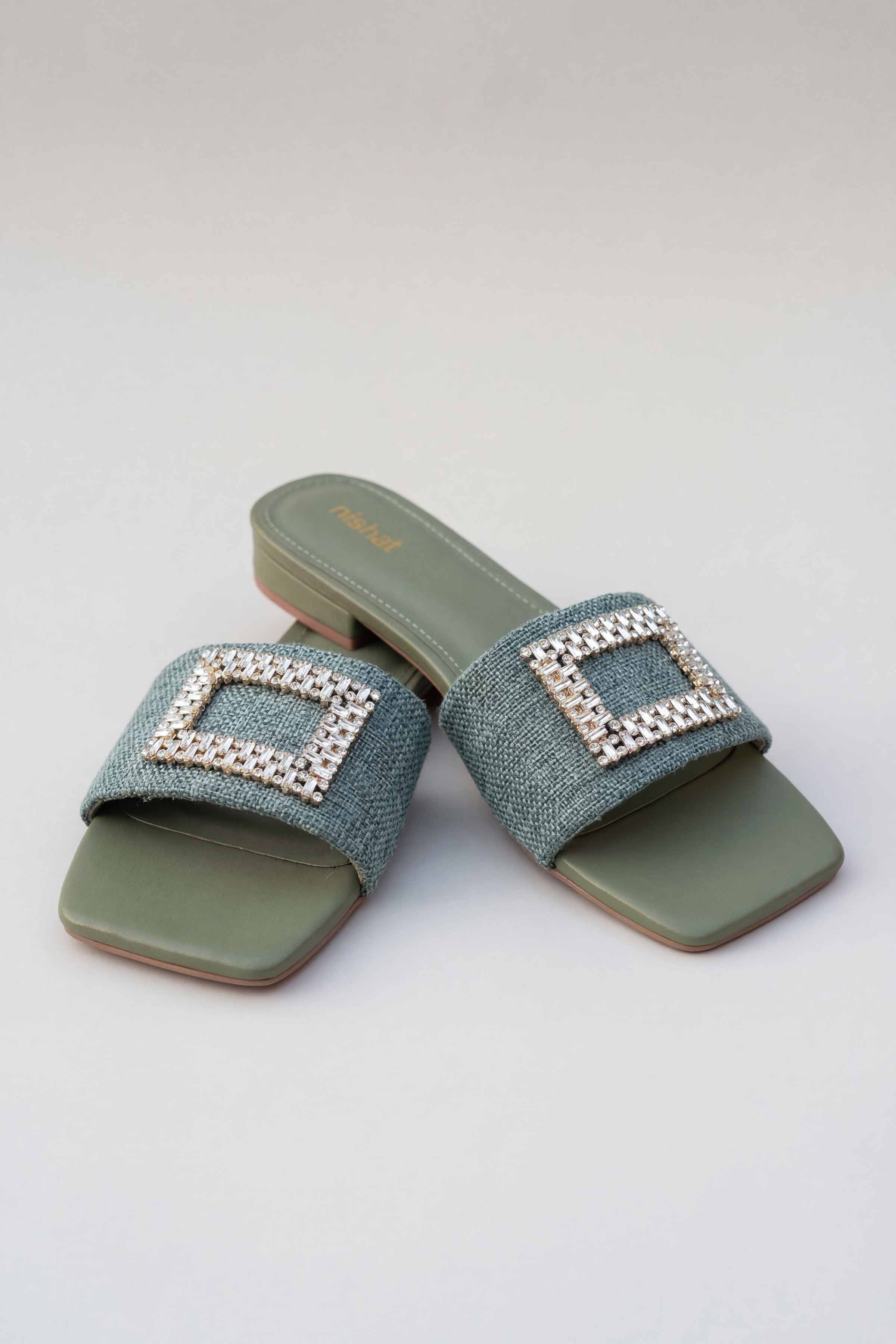 Green Chappal-445402904 for Women - Fashion Collection | Nishat | Shop Online