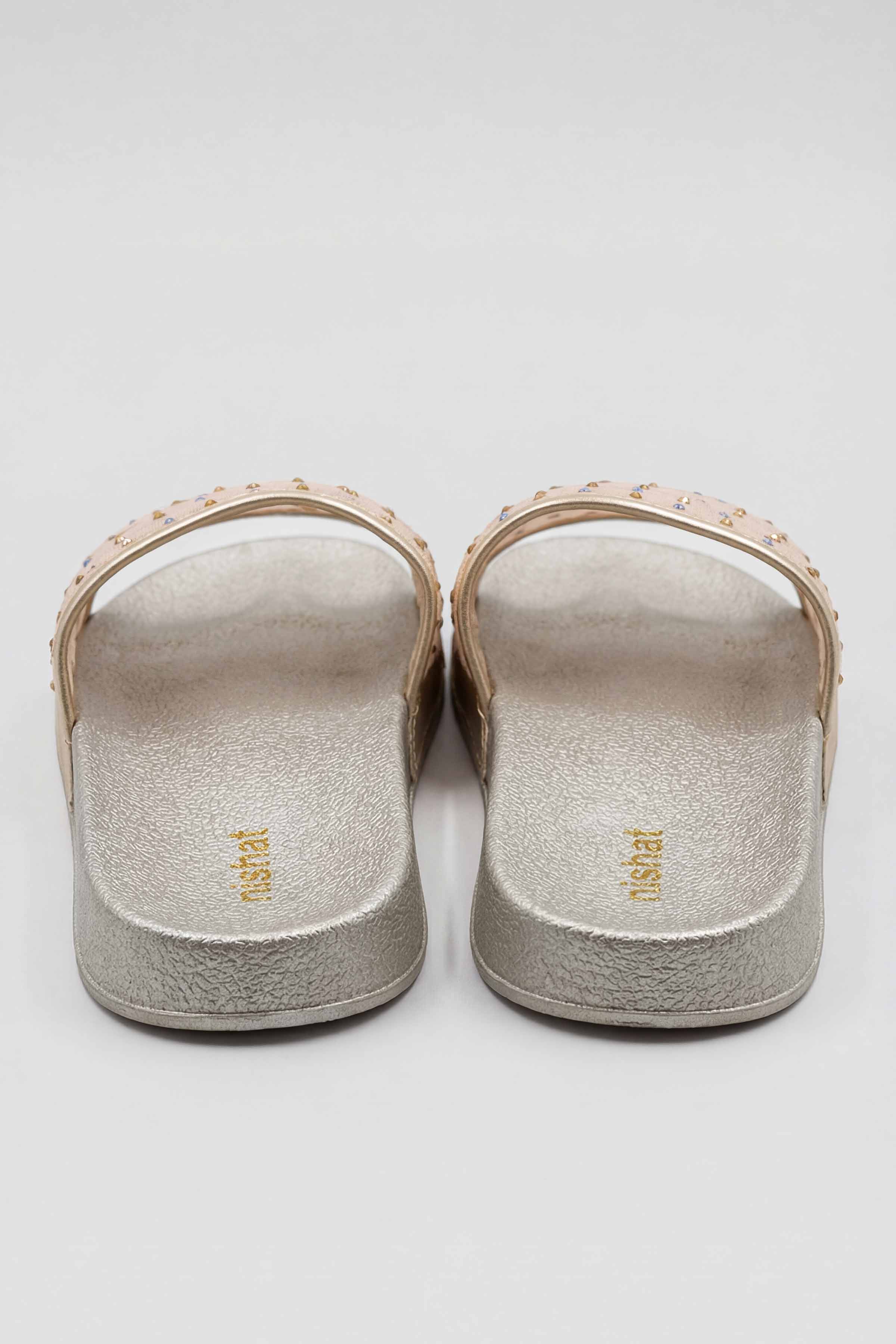 Gold Chappal-445412919 for Women - Fashion Collection | Nishat | Shop Online