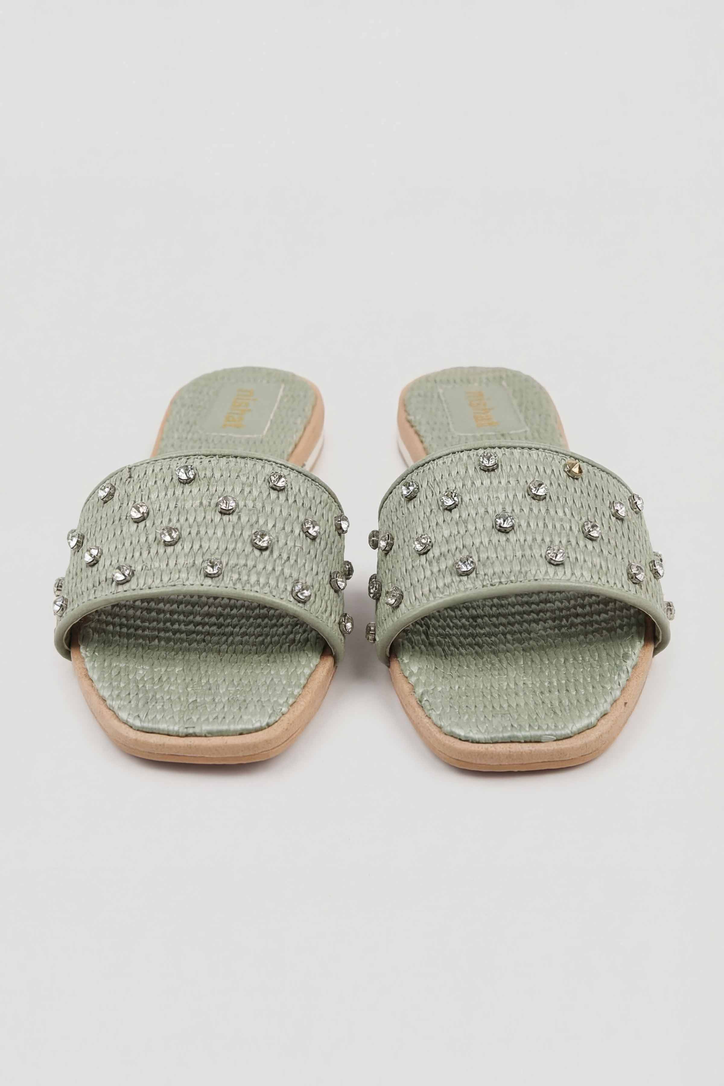 Green Chappal-445422904 for Women - Fashion Collection | Nishat | Shop Online