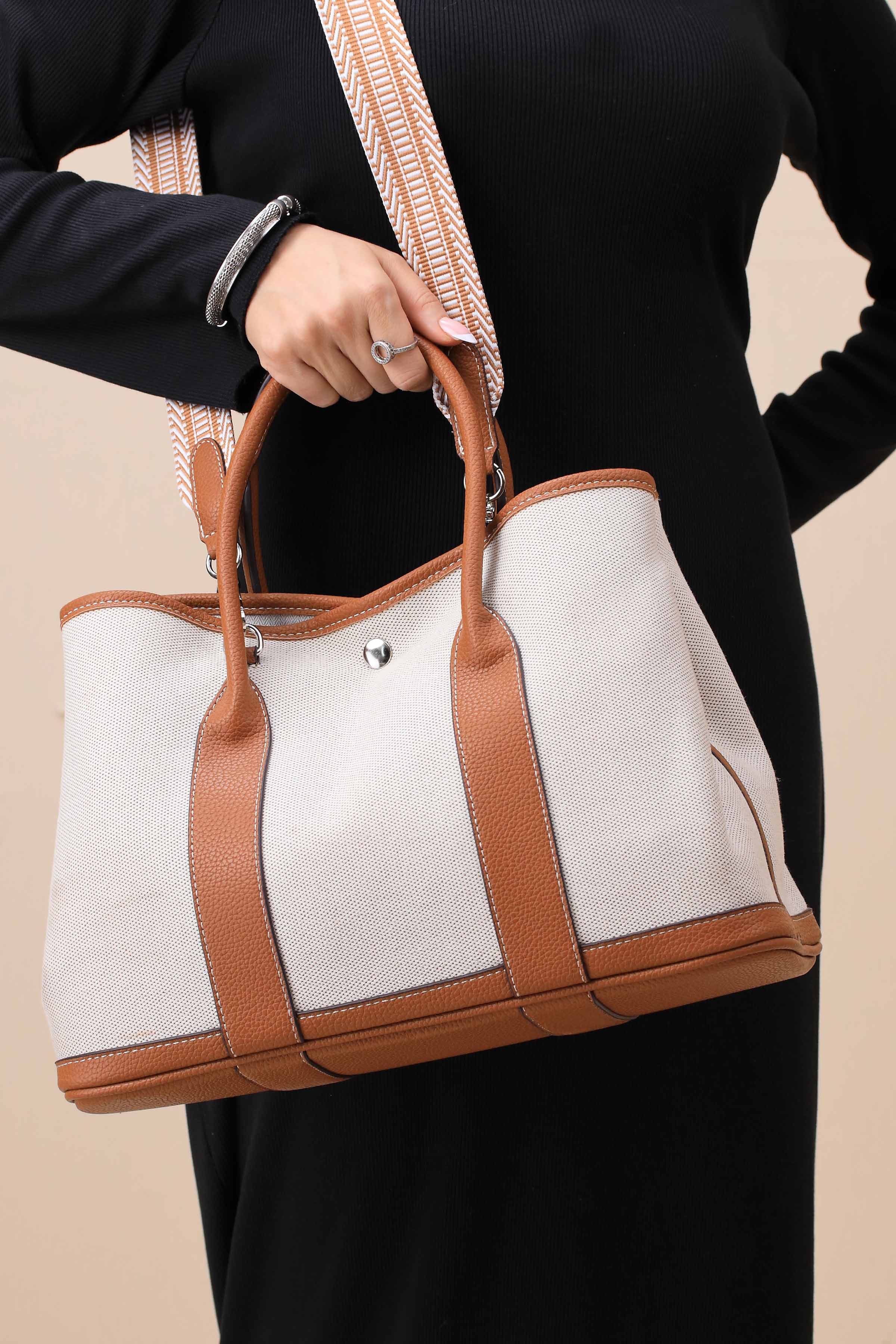 White & Brown Shoulder Bag-445452112-for Women - Bag Winter Collection | Nishat | Shop Online