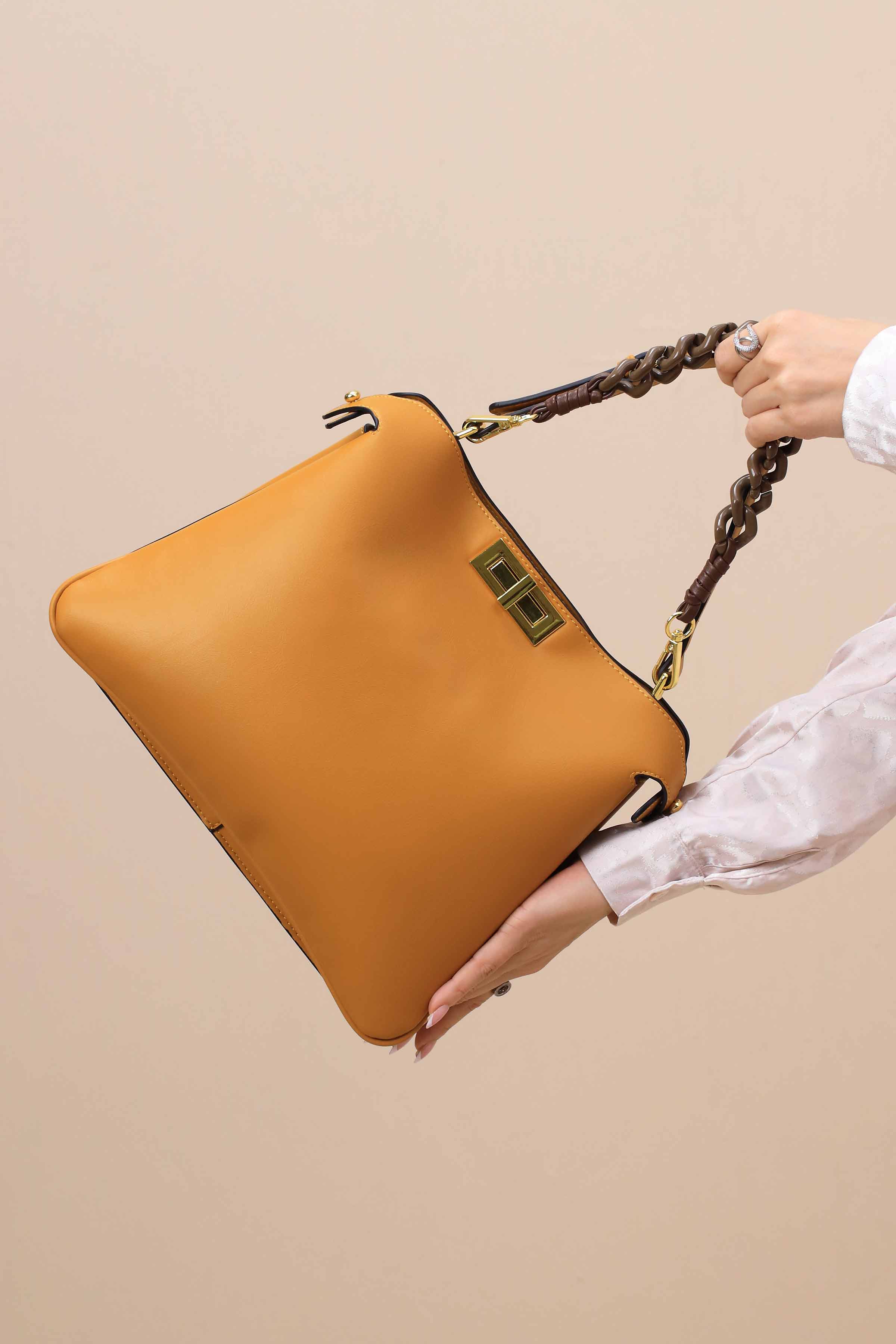 Yellow Shoulder Bag-445462102-for Women - Bag Winter Collection | Nishat | Shop Online