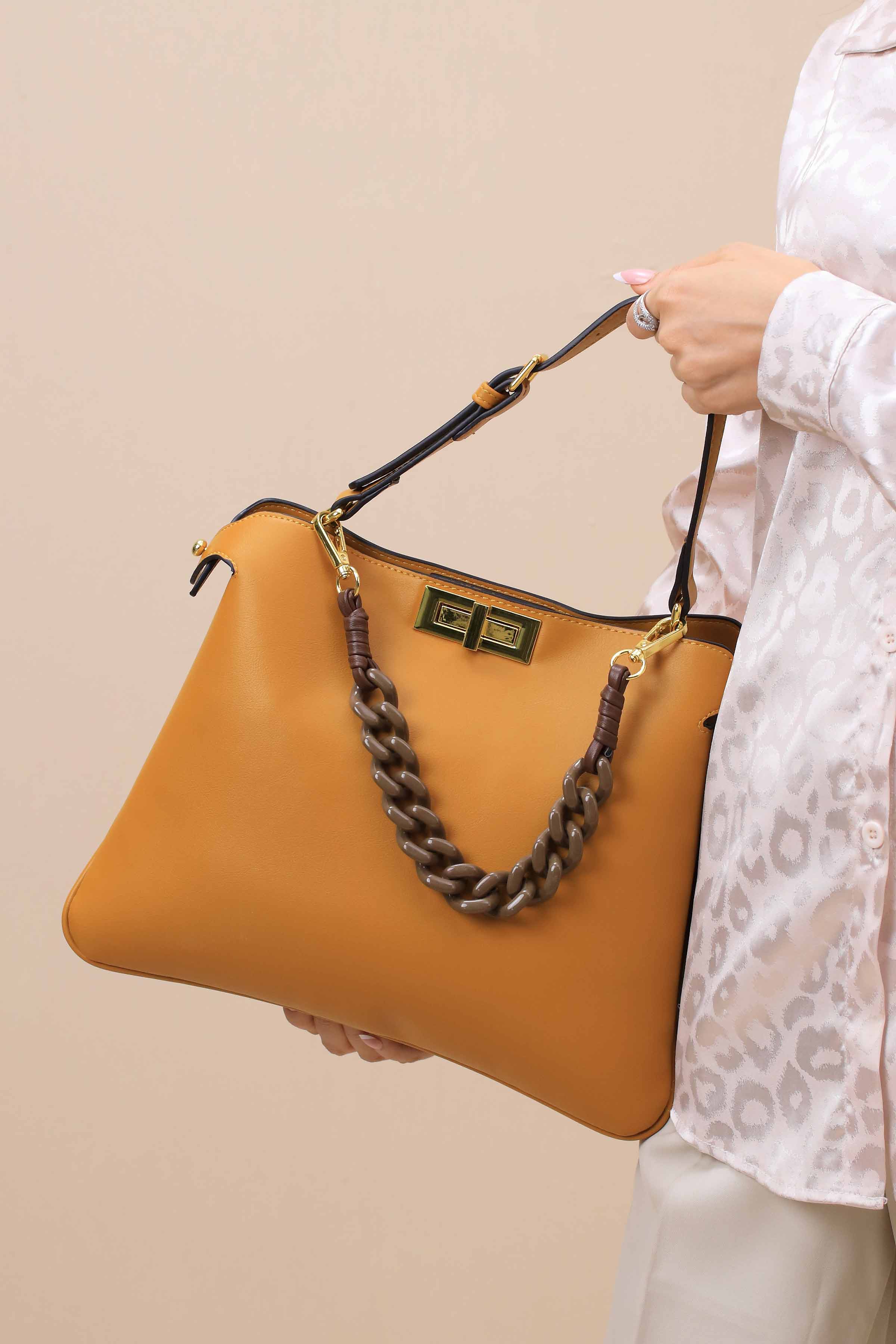 Yellow Shoulder Bag-445462102-for Women - Bag Winter Collection | Nishat | Shop Online
