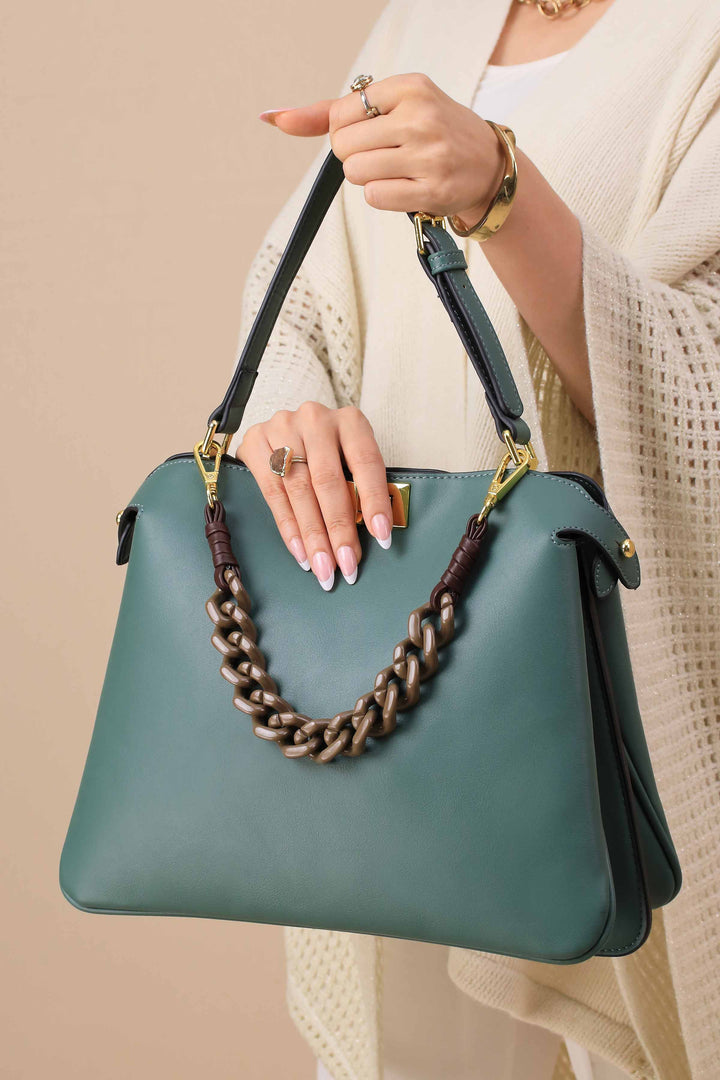 Green Shoulder Bag-445462104-for Women - Bag Winter Collection | Nishat | Shop Online