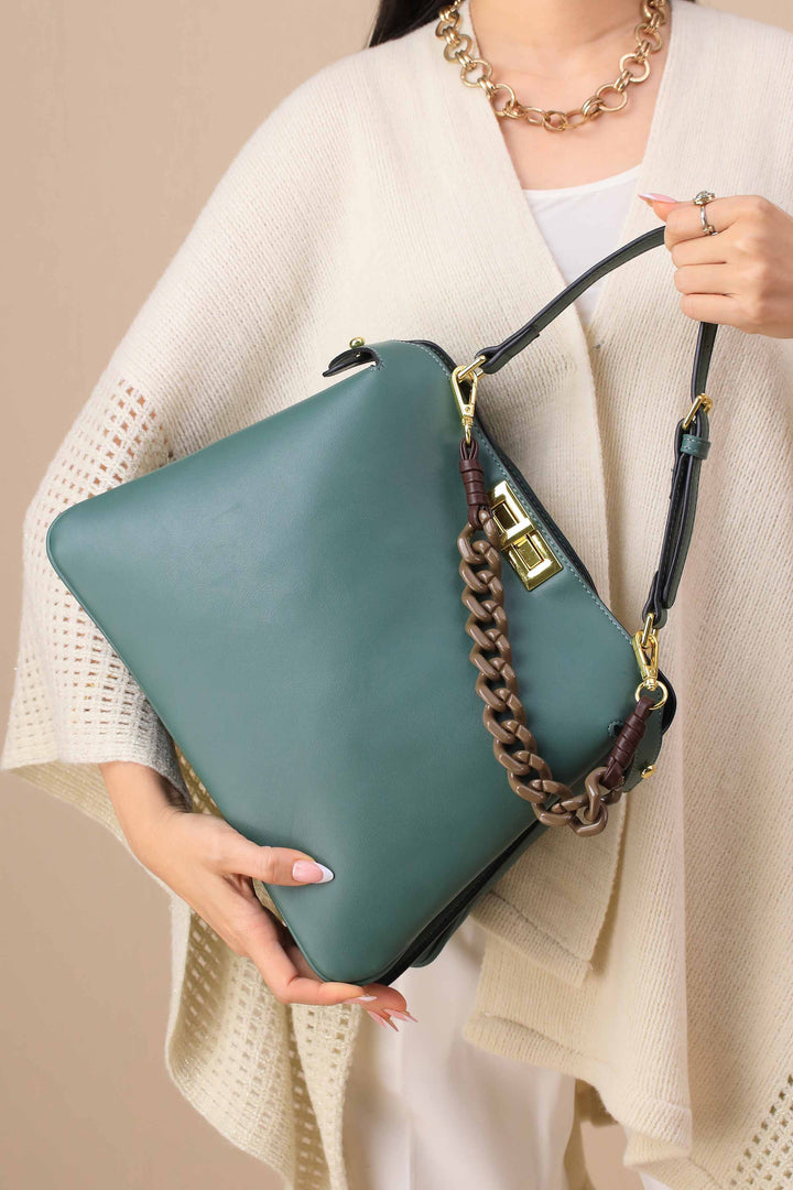 Green Shoulder Bag-445462104-for Women - Bag Winter Collection | Nishat | Shop Online