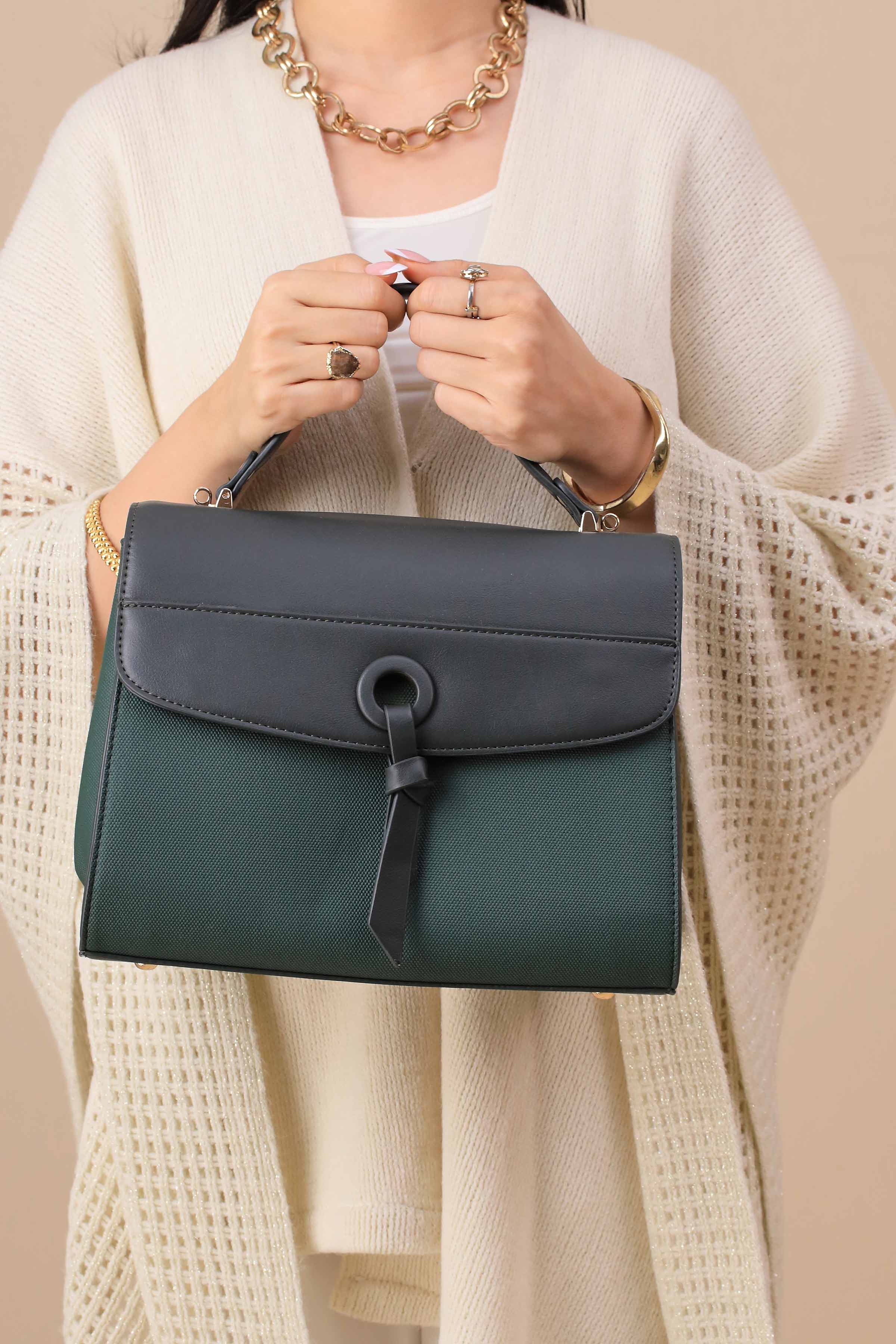 Green Shoulder Bag-445512104-for Women - Bag Winter Collection | Nishat | Shop Online